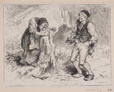 Illustration til "Gjæte Kongens Harer"