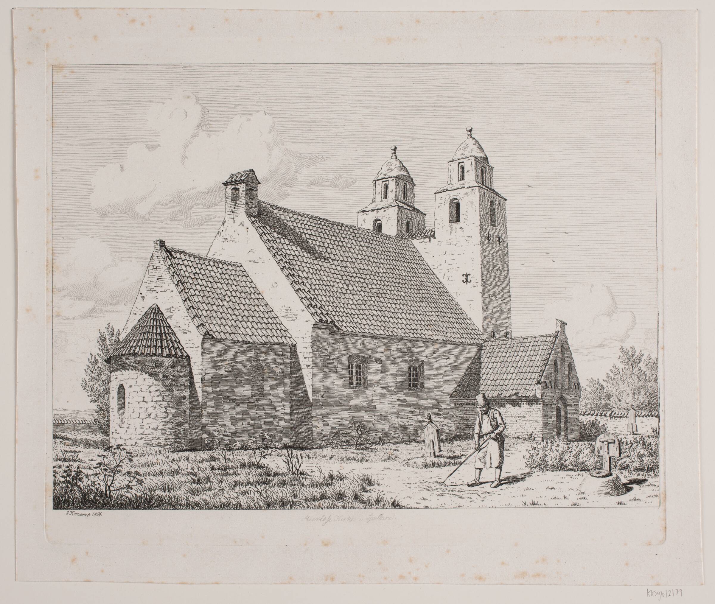 Merløse kirke, Jacob Kornerup, 1854