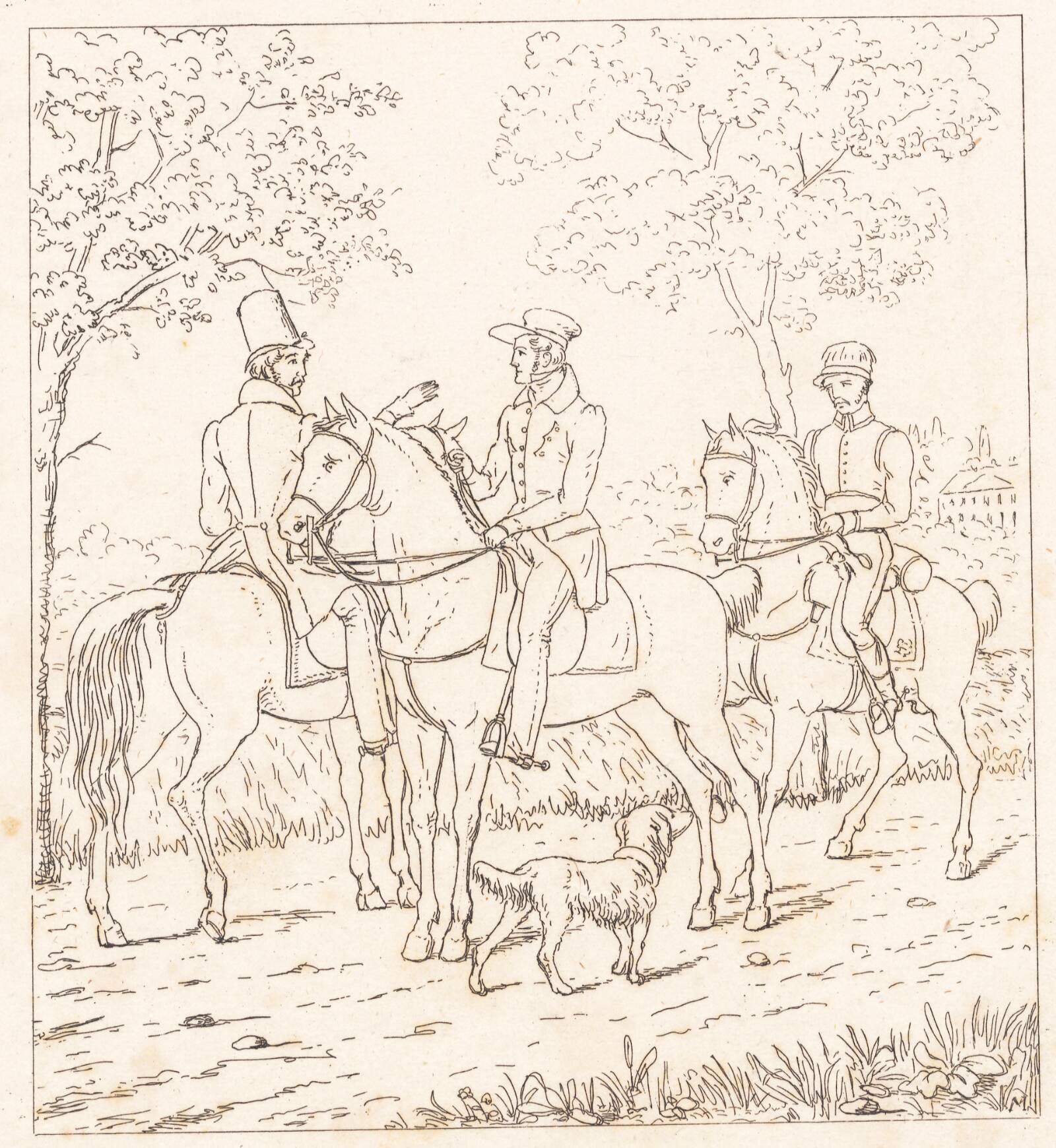 Ryttere, Wilhelm Marstrand, 1831-1833
