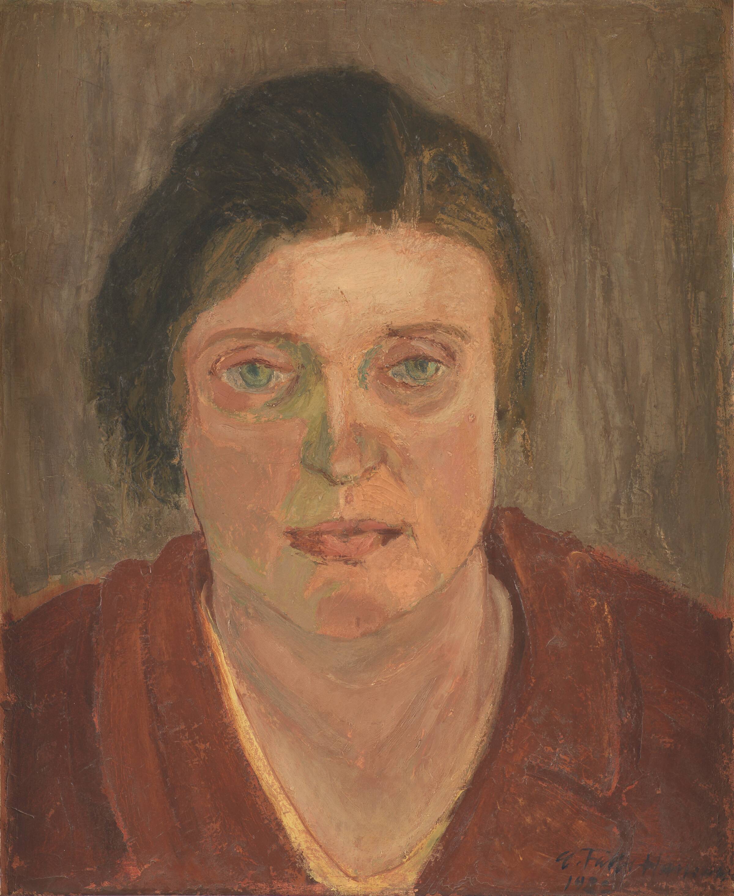 Elna Falbe-Hansen, f. Mertz, kunstnerens hustru, Carl Falbe-Hansen, 1938