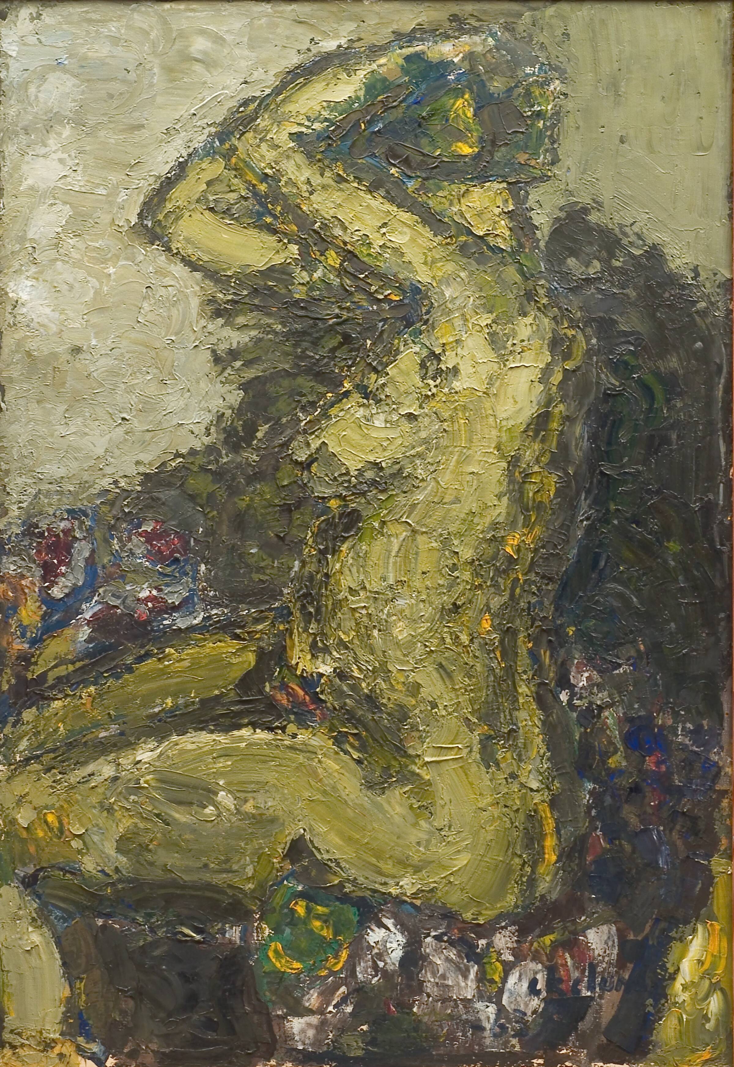 Siddende model, Poul Ekelund, 1963