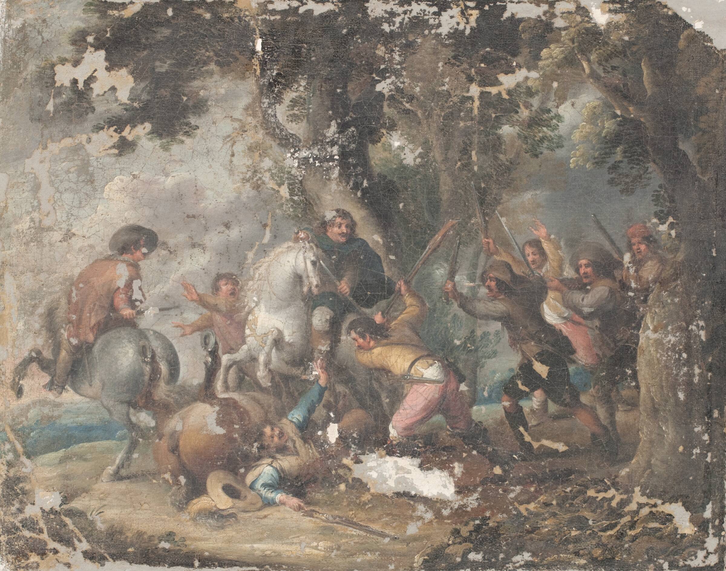 Røverisk overfald, Jacques Courtois, 1636-1675