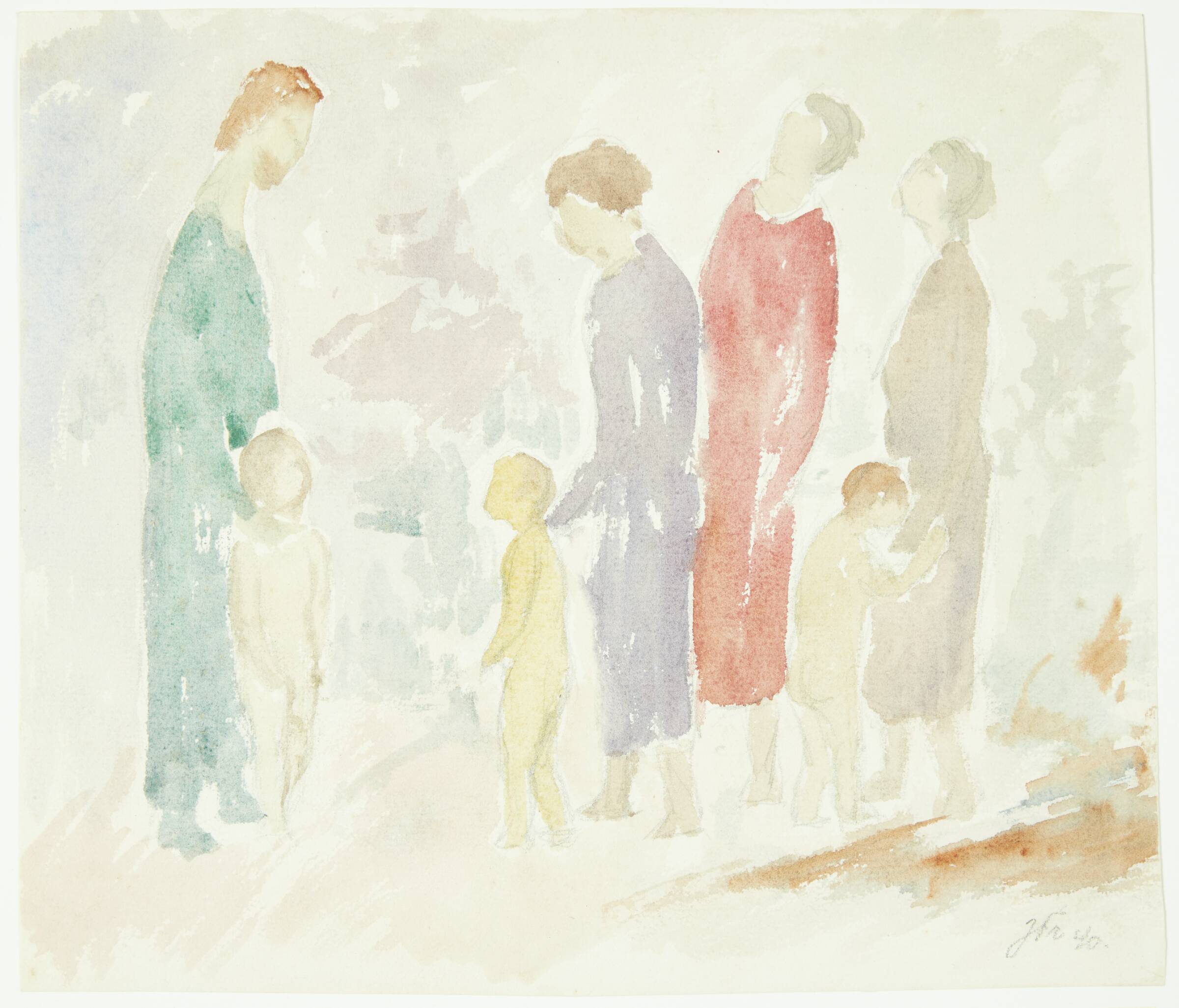 Figurbillede (Kristus velsigner børnene)?, Johannes Frederiksen, 1940