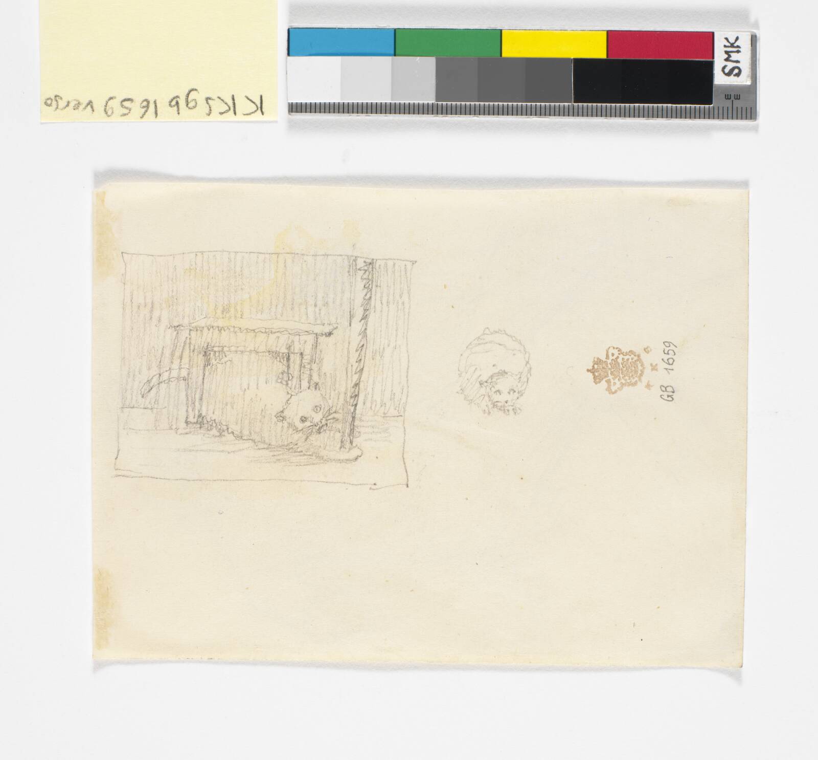 To katte, Christen Købke, 1810-1848