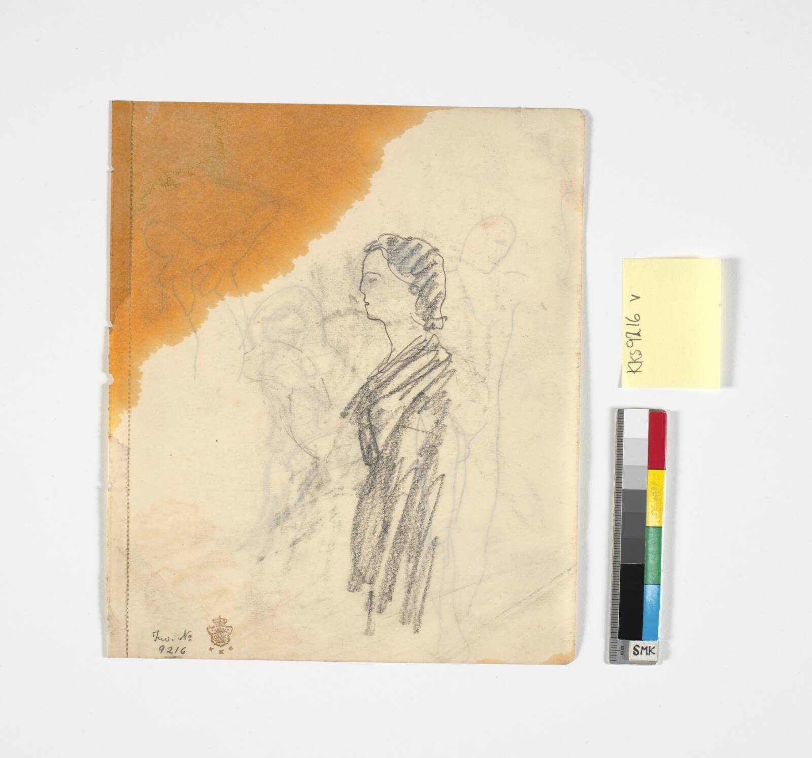 Studie af kvinde i profil, Isakson, Karl, 1890-1899