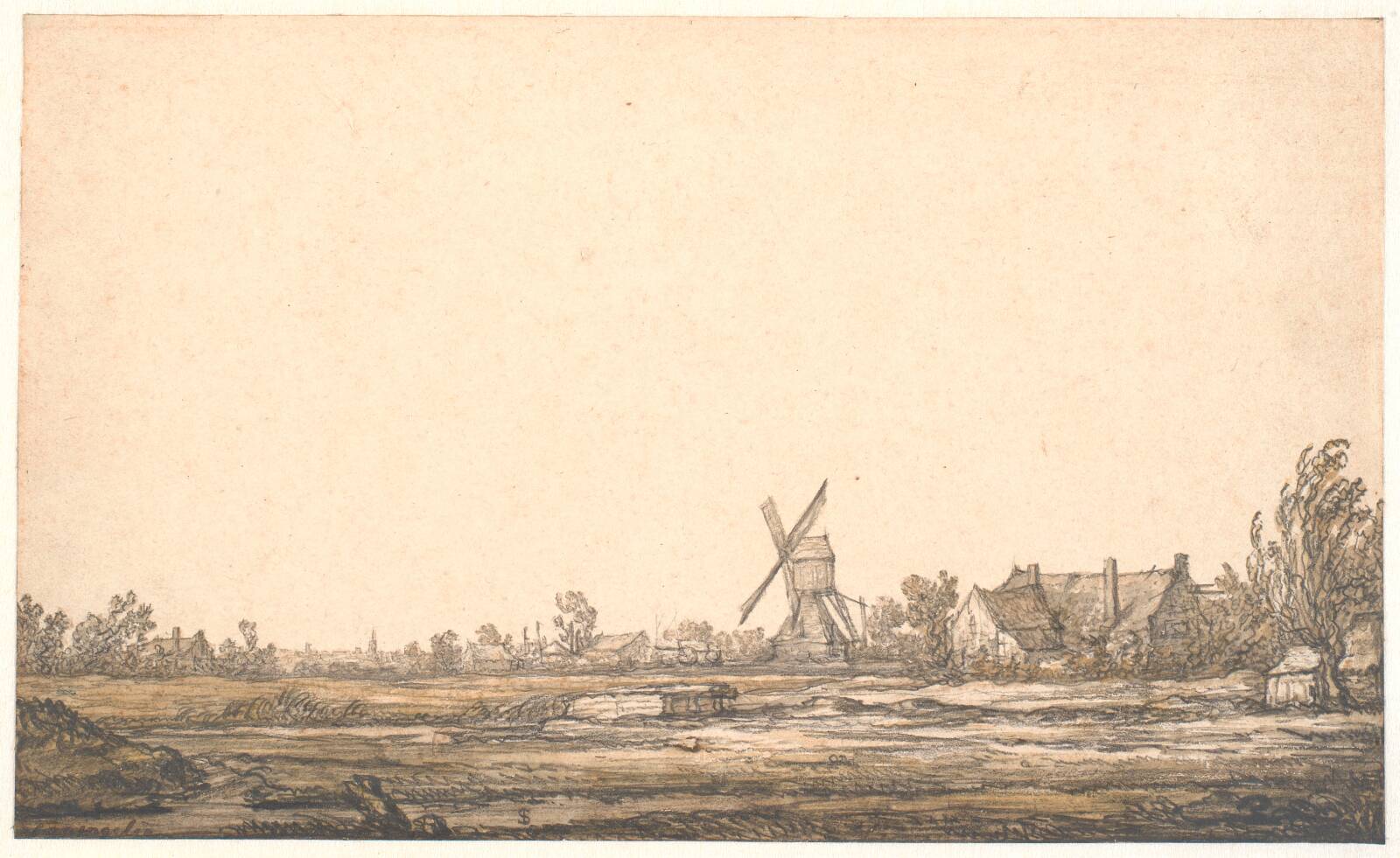 Landskab med en mølle, Aelbert Cuyp, 1640