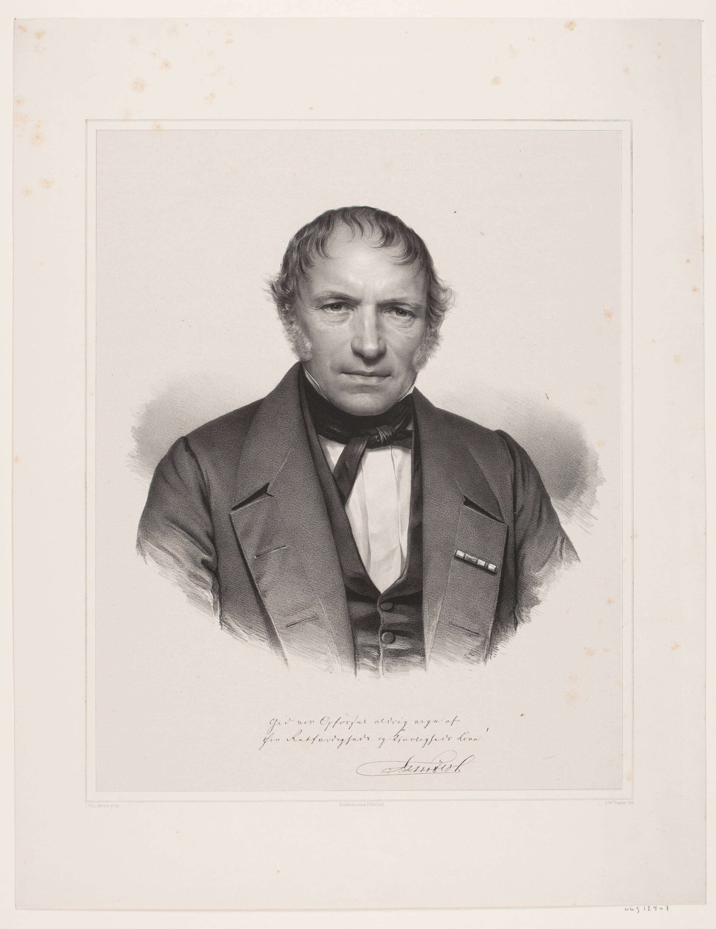 Kommandør Søren Ludvig Tuxen, Isac Wilhelm Tegner, 1847
