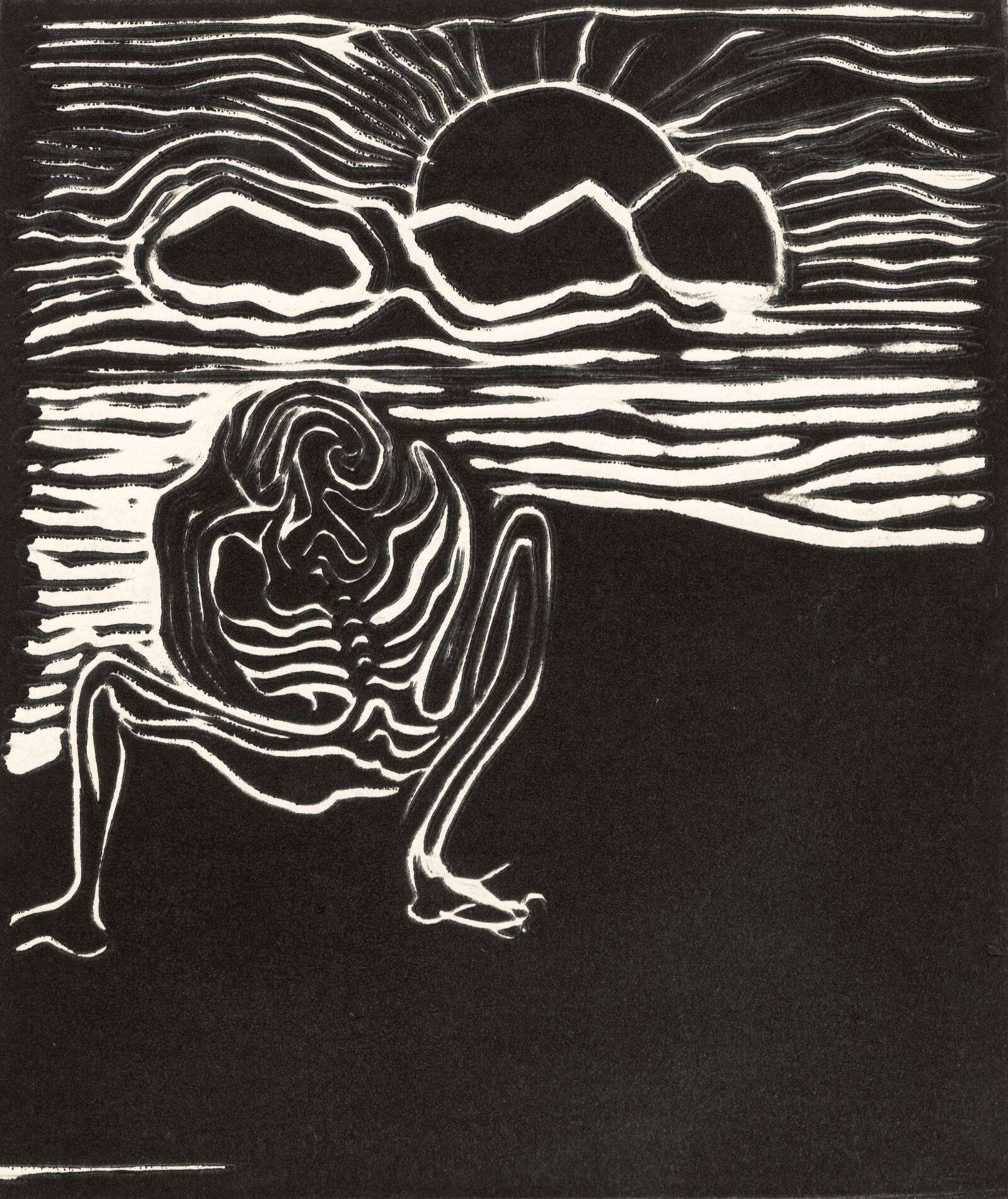 Siddende mand i landskab, Anders Brasch, 1951-1981