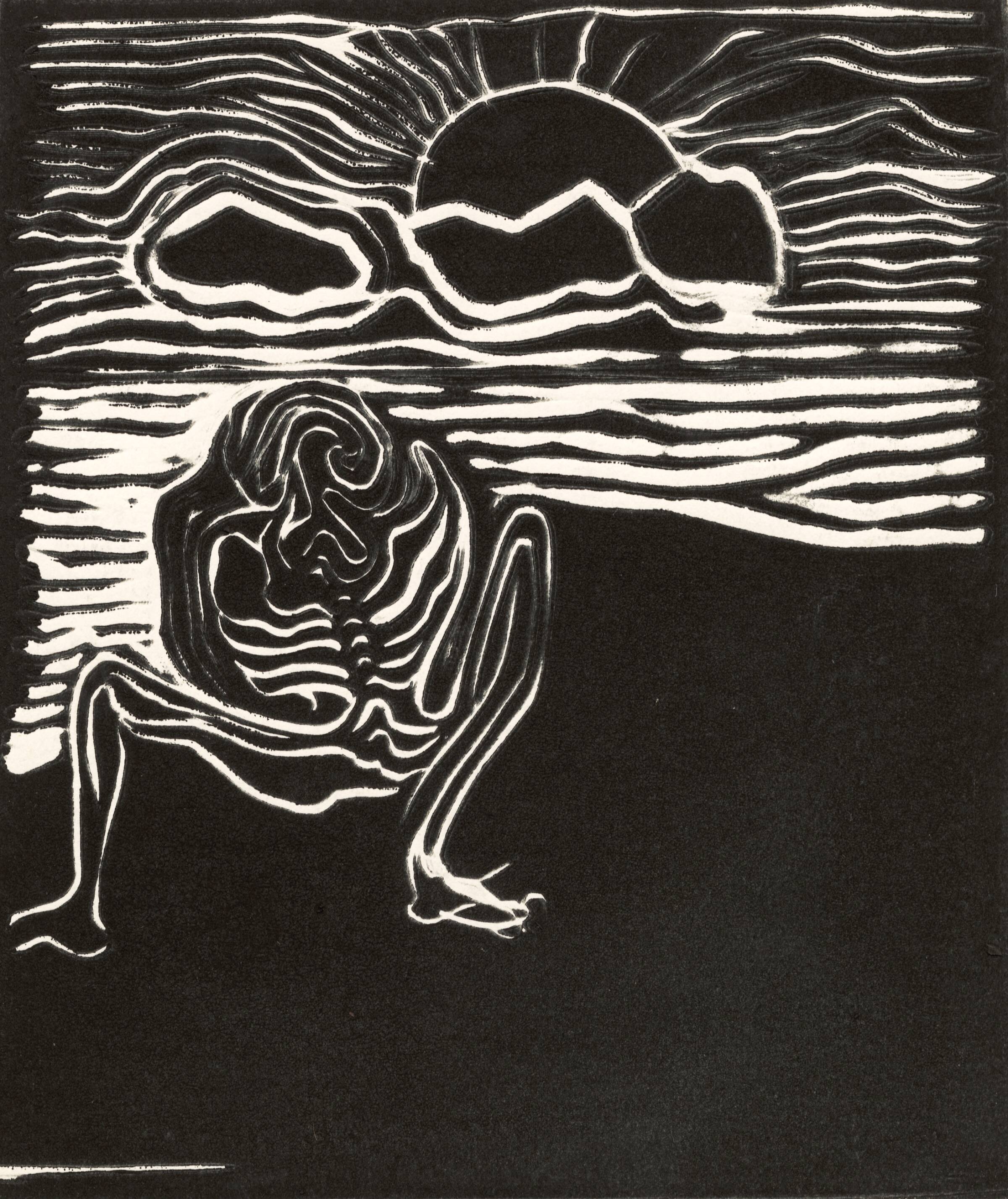 Siddende mand i landskab, Anders Brasch, 1951-1981