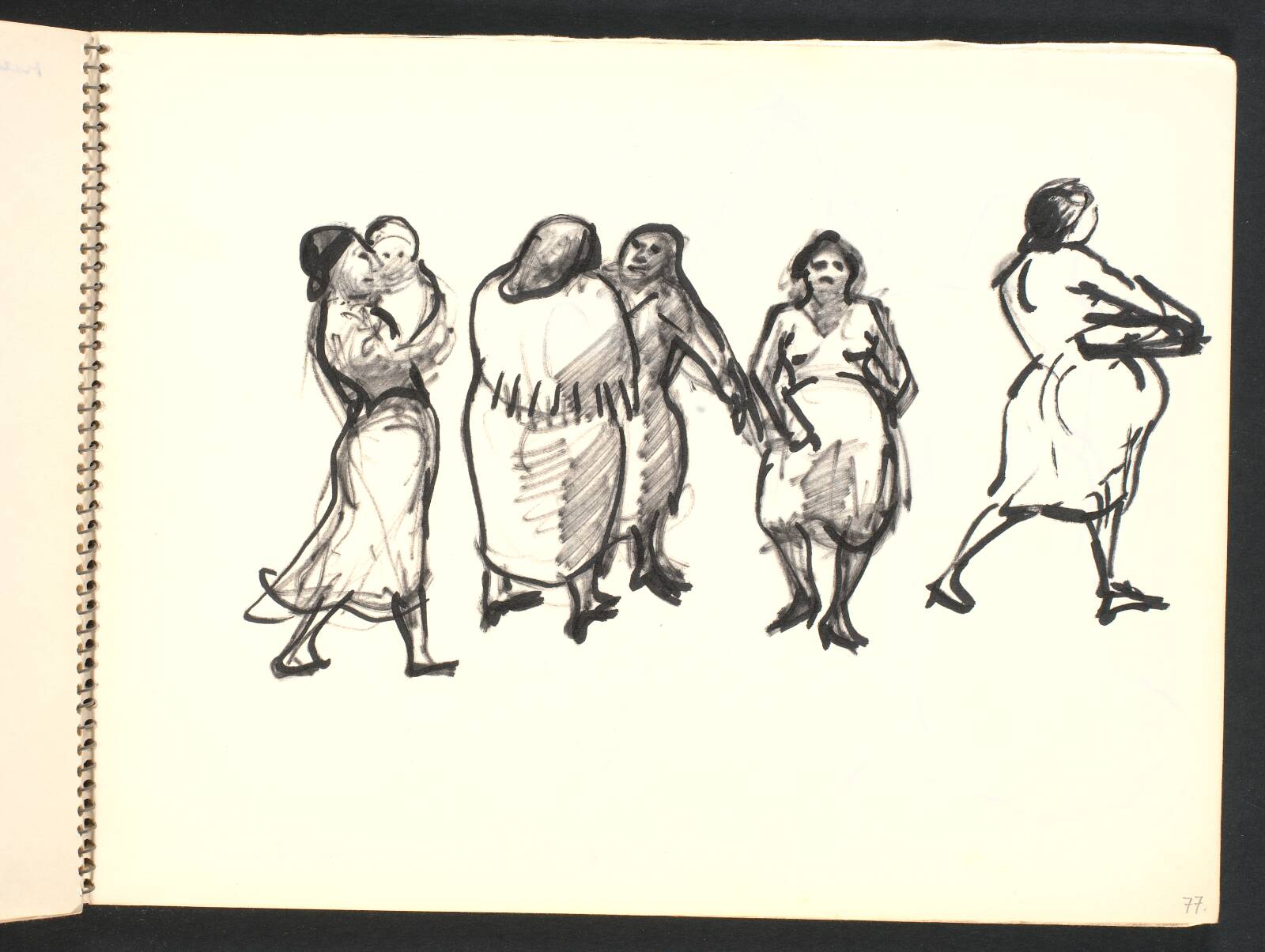Gadescene, kvinder, Gottfred Eickhoff, 1952