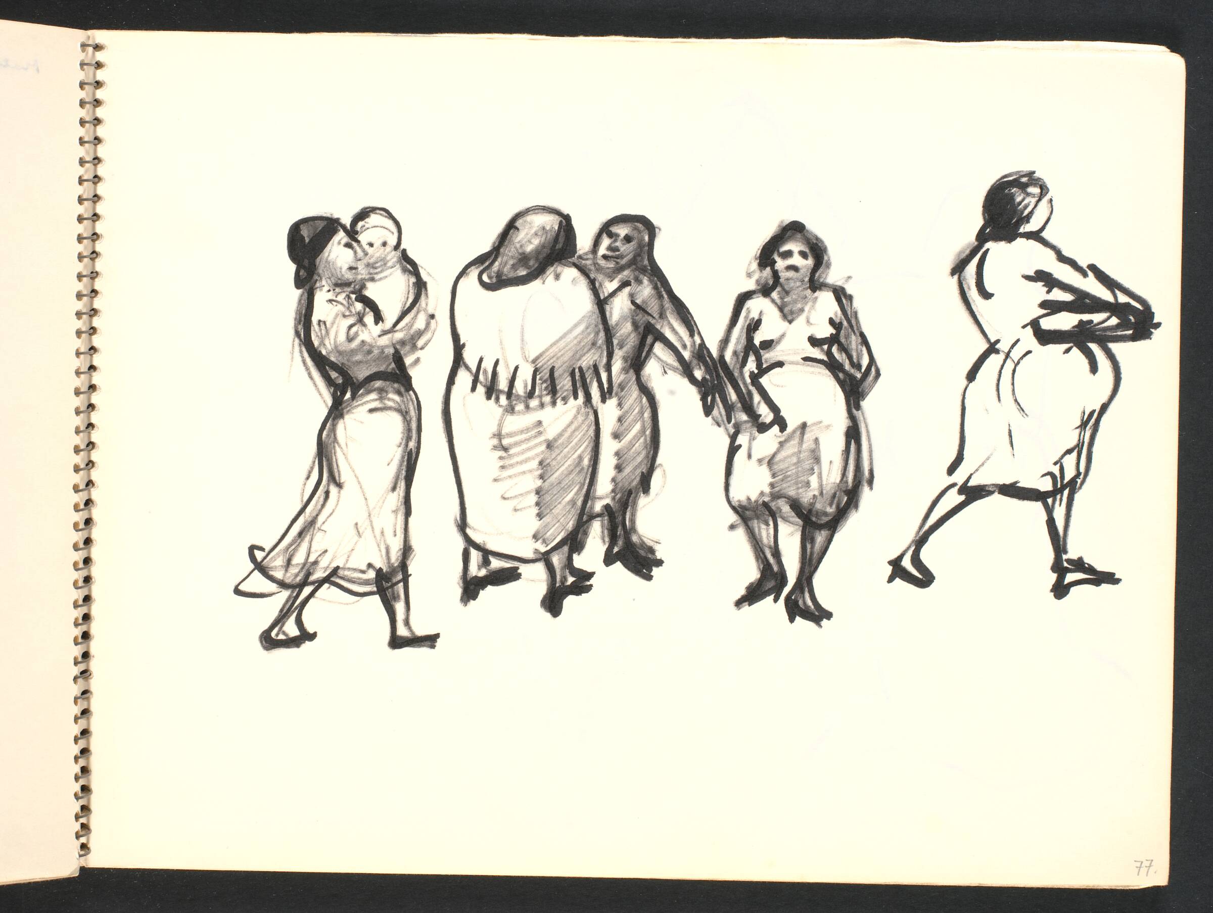 Gadescene, kvinder, Gottfred Eickhoff, 1952