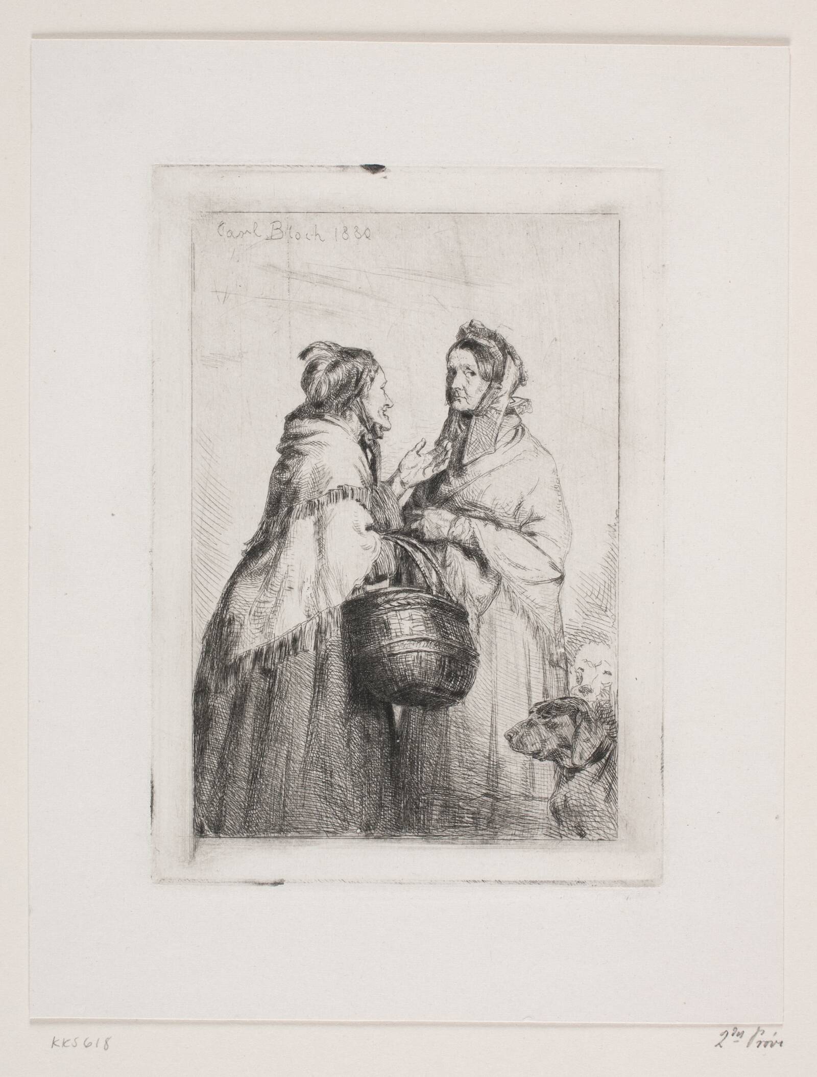 De sladrende koner, Carl Bloch, 1880