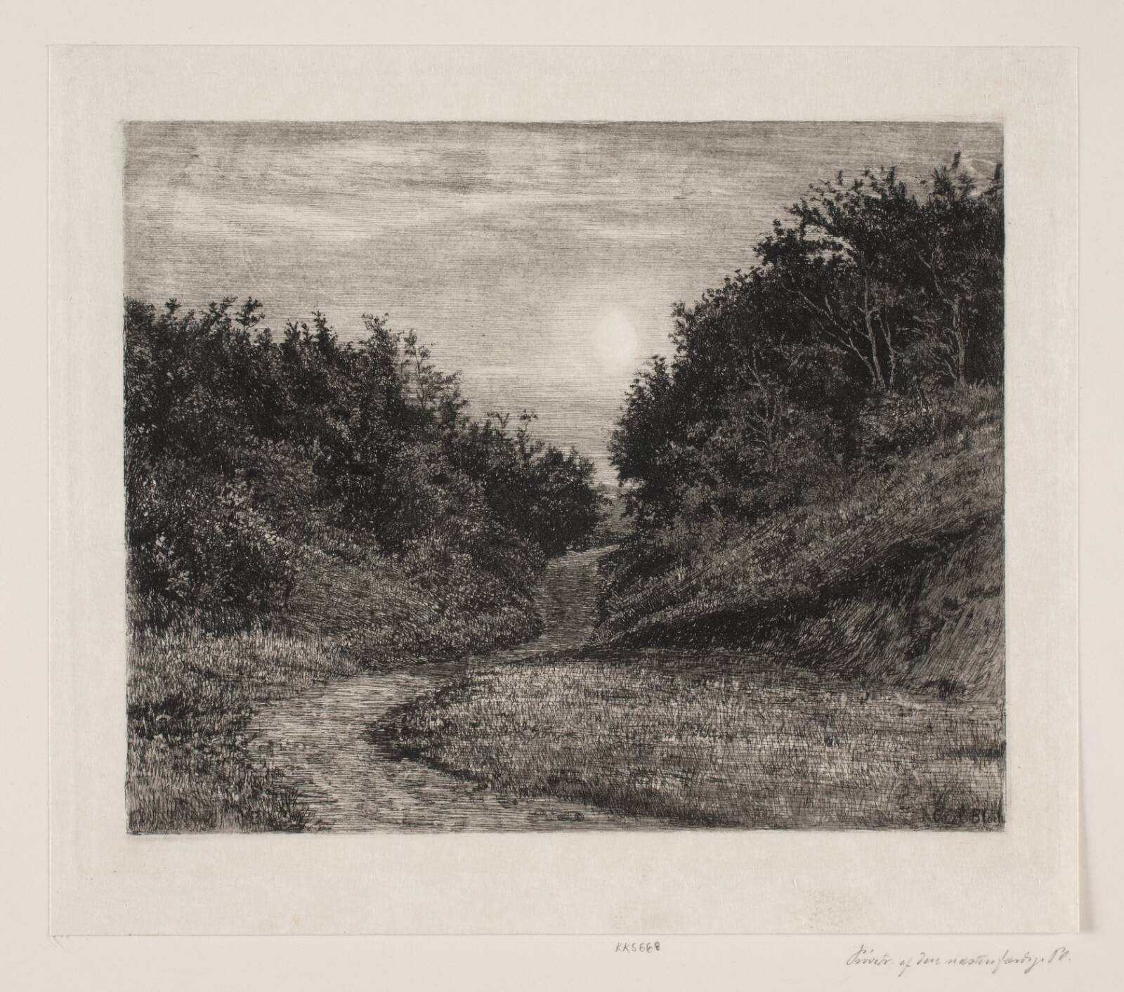 En måneskinssommeraften, Carl Bloch, 1883