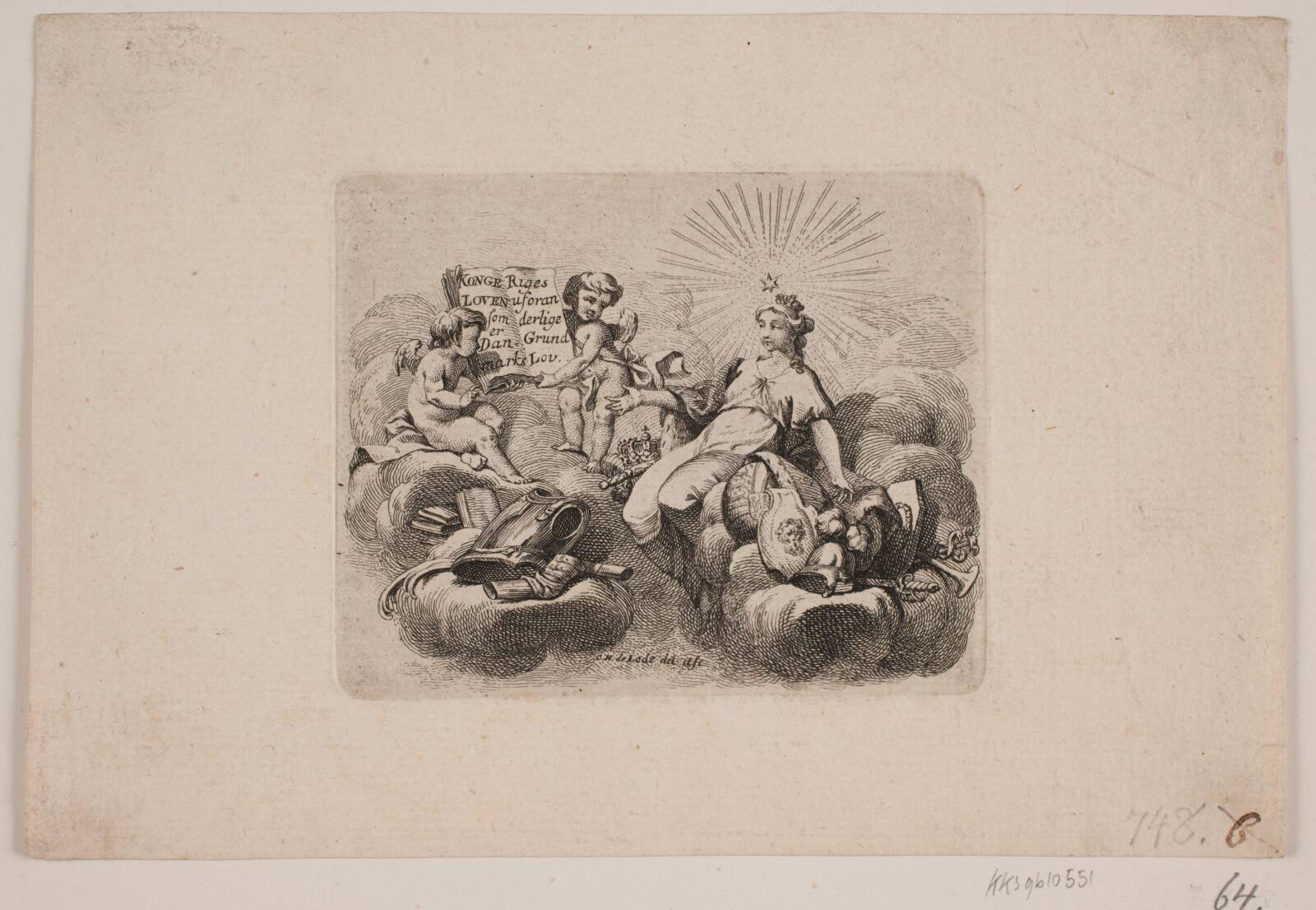 Vignet til Kongeloven, Odvardt Helmoldt de Lode, 1726-1757