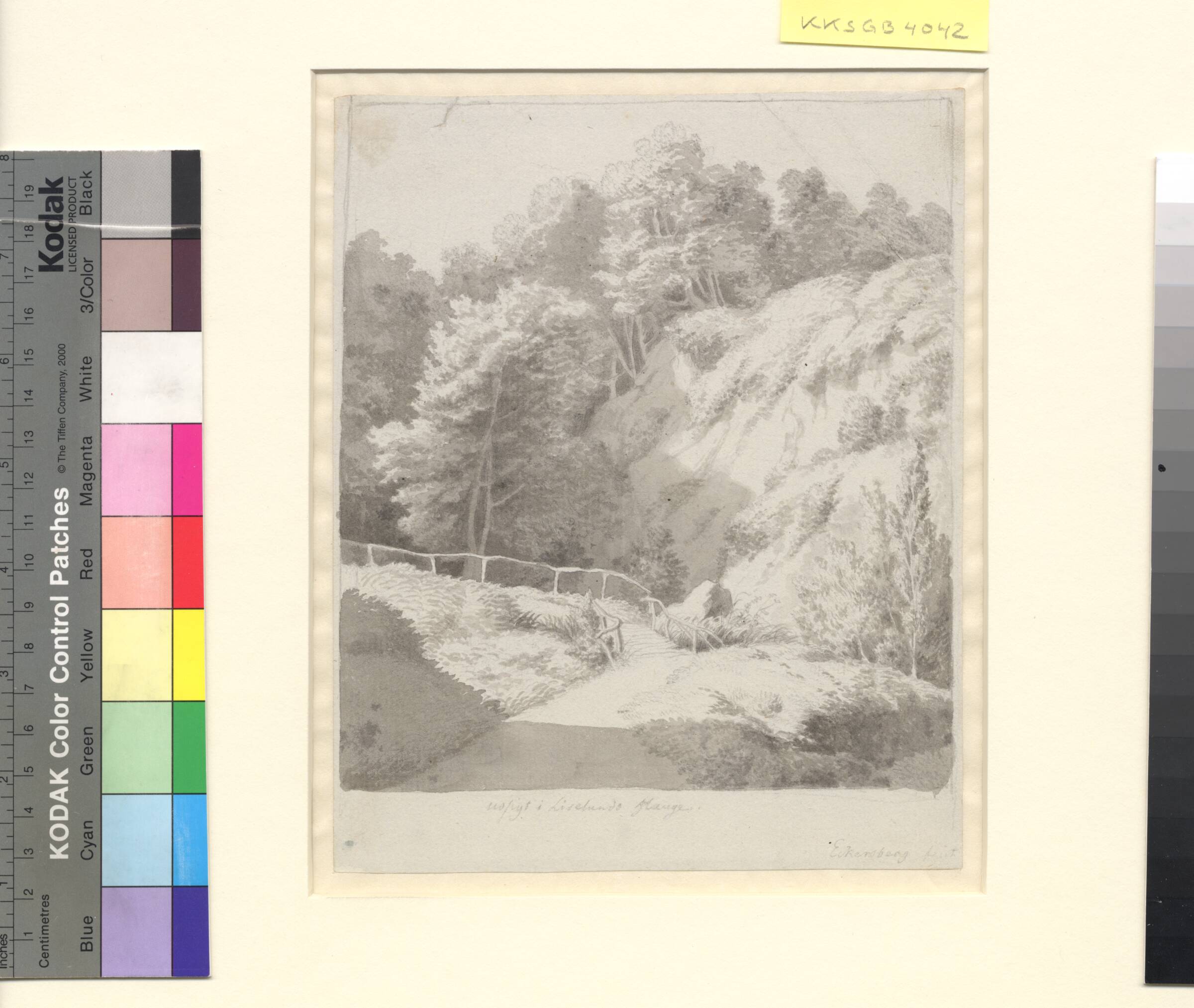 Udsigt i Liselunds have, C.W. Eckersberg, 1783-1853