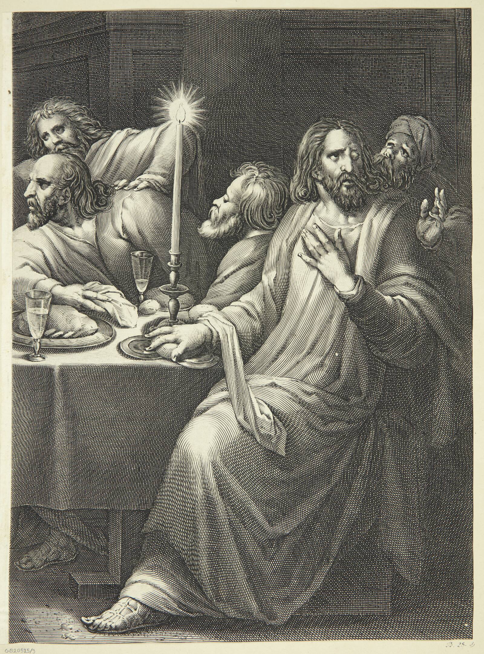 Den sidste nadver, Jan Harmensz. Muller, 1594