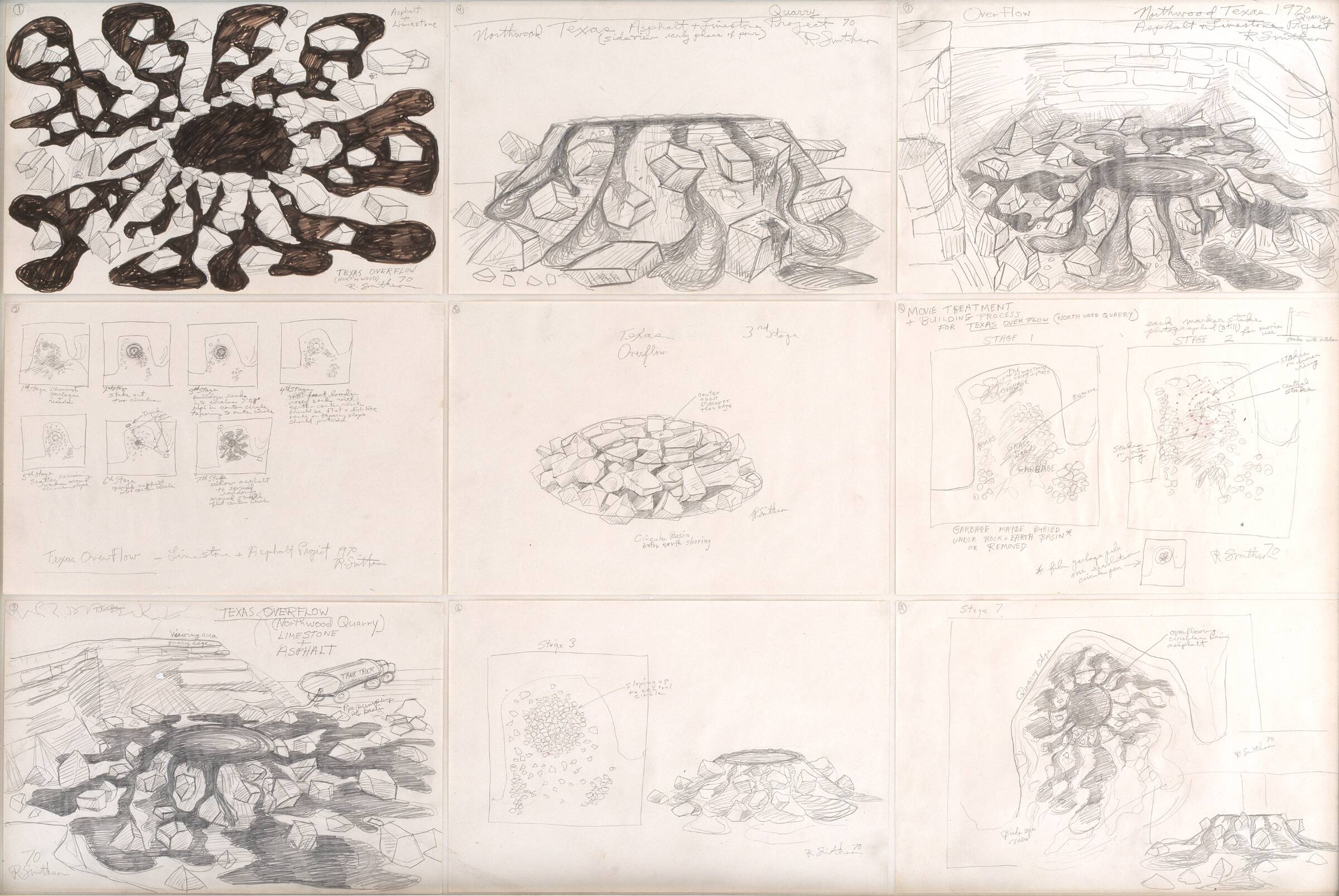 Texas Overflow, Robert Smithson, 1970