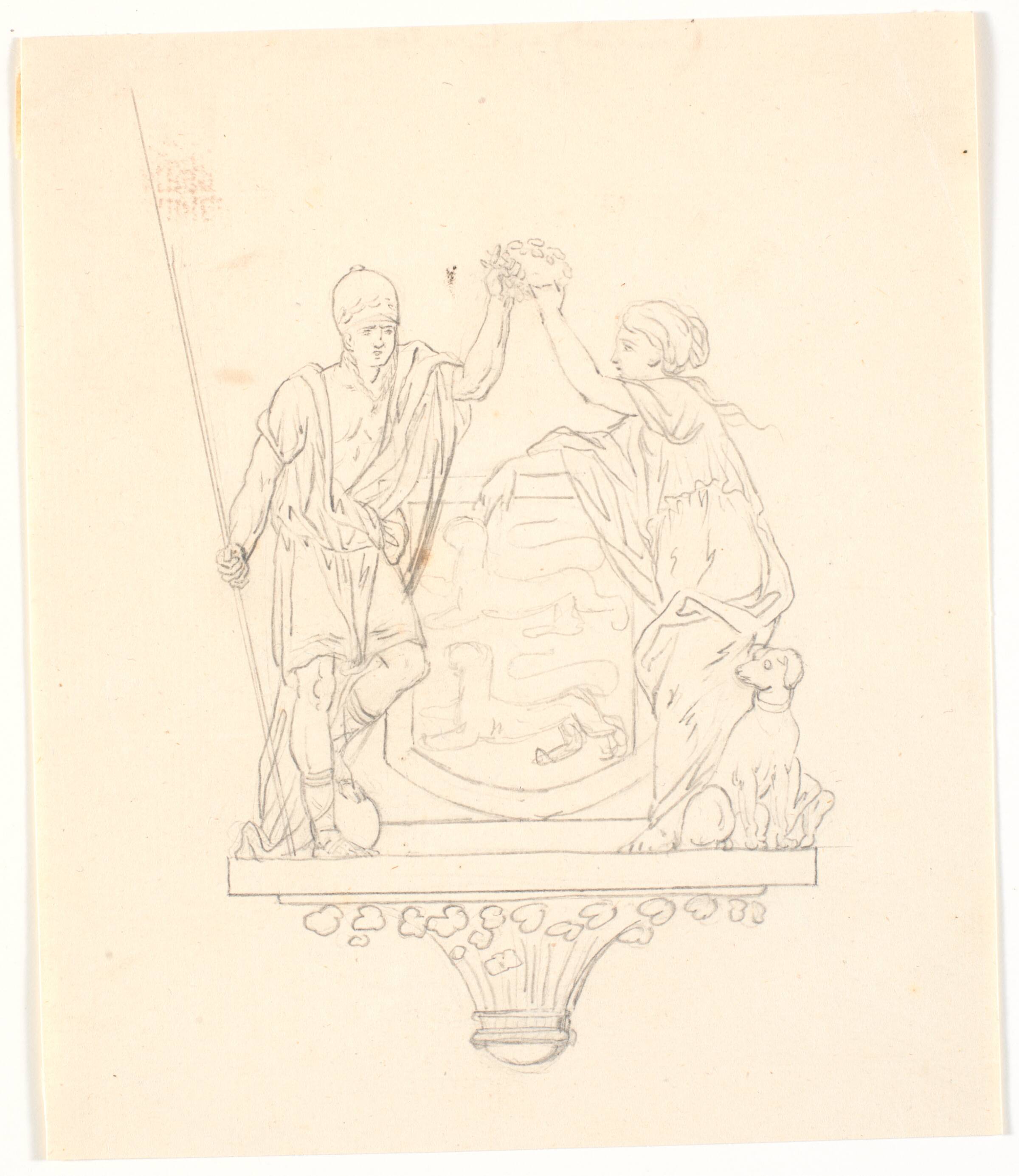 Taushed og troskab bekranser det slesvigske vaaben, J.F. Clemens, 1748-1831