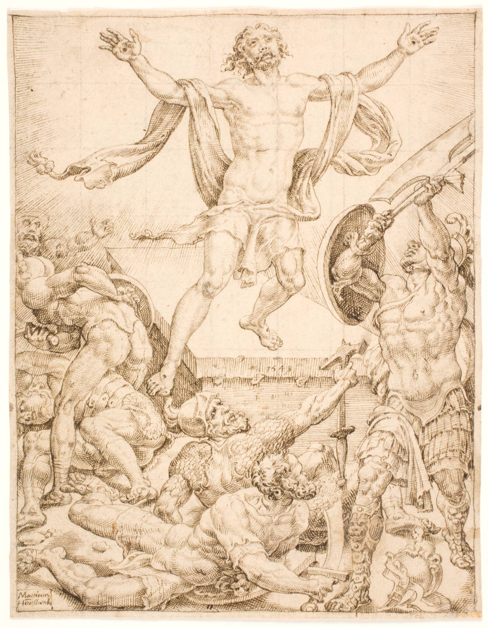 Kristi opstandelse, Maarten van Heemskerck, 1548