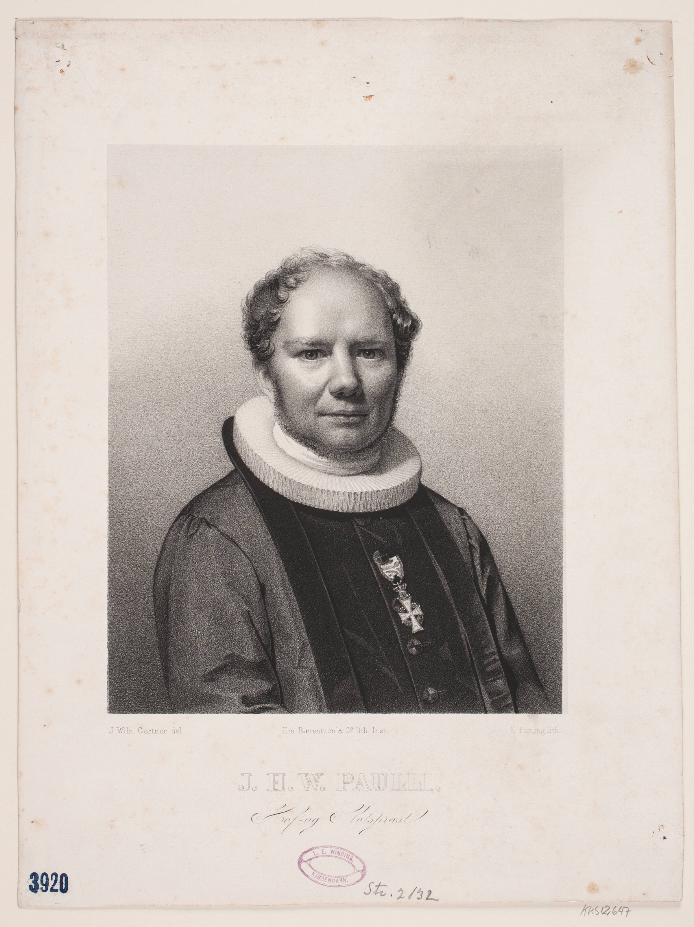 J. H. W. Paulli, Edvard Fortling, 1809-1875