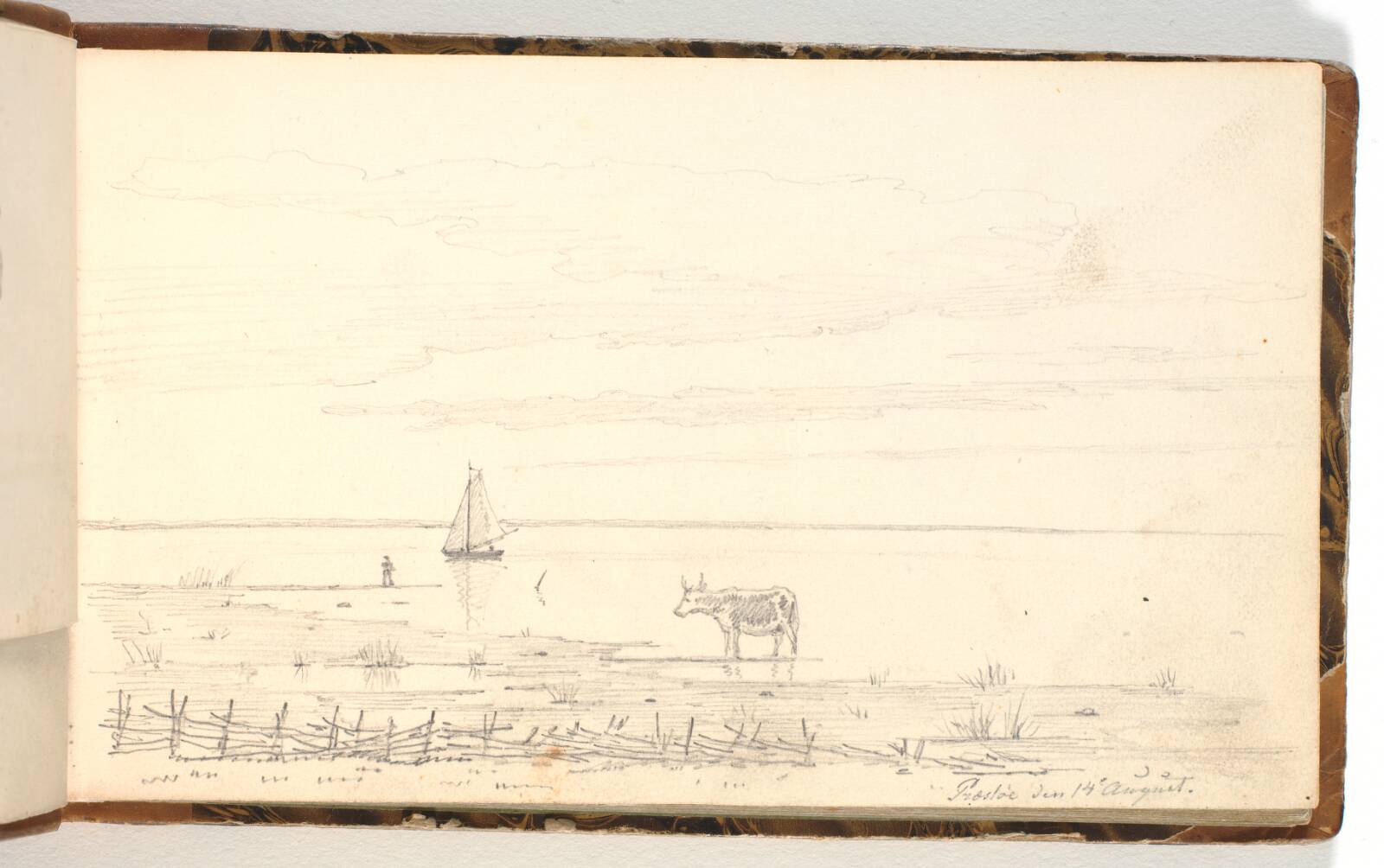 Landskab ved Præstø, Martinus Rørbye, 1832