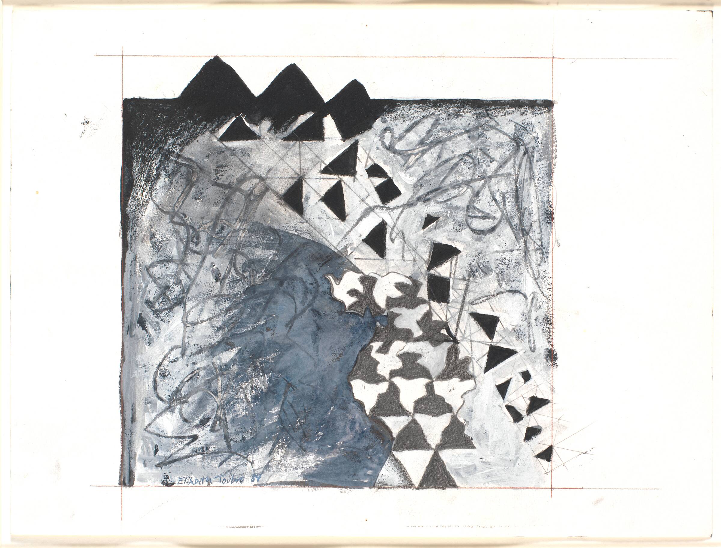 Illustration til "Semiotik", Elisabeth Toubro, 1984