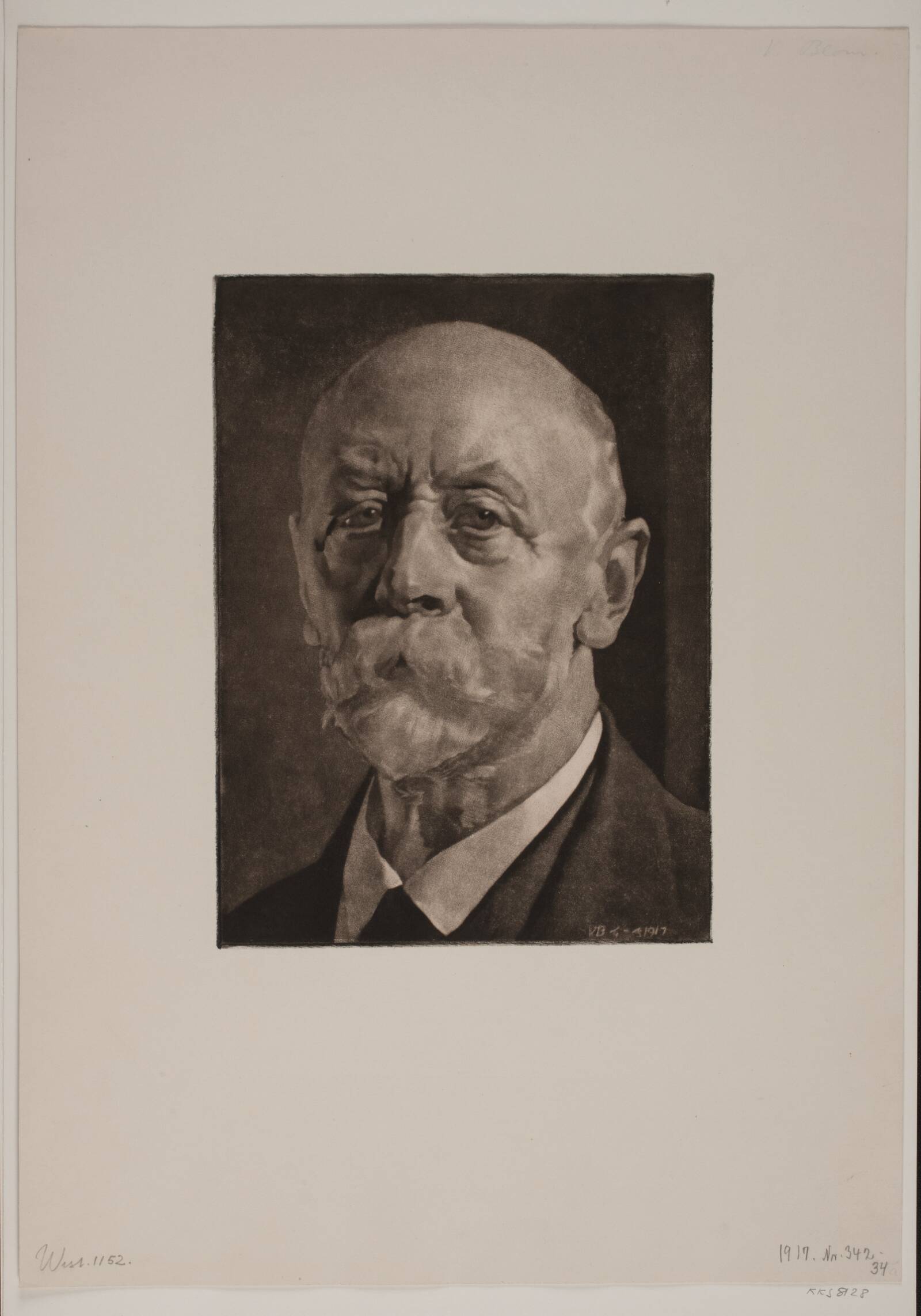Selvportræt, G.V. Blom, 1917