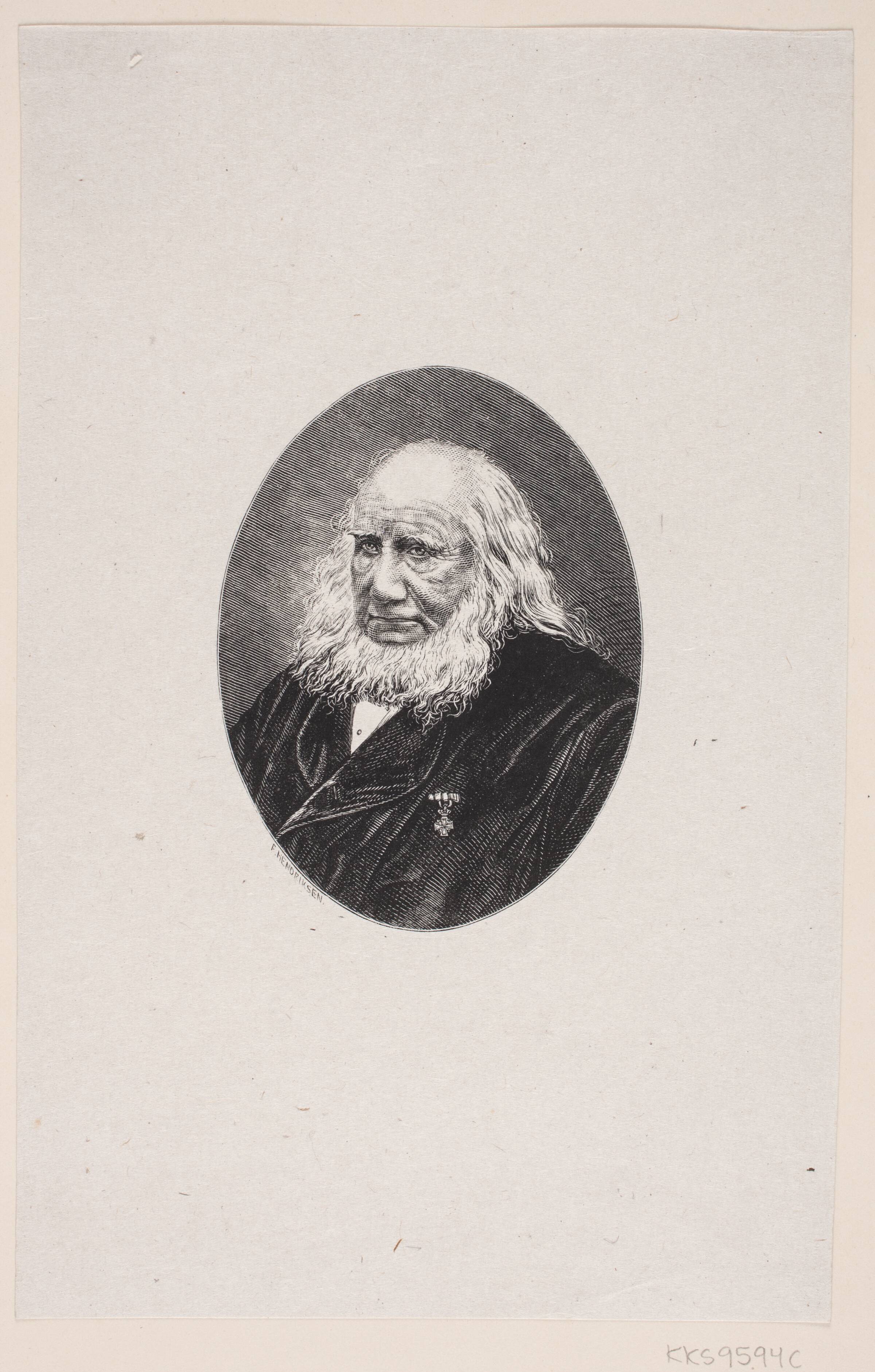Portræt af N. F. S. Grundtvig den ældre, F. Hendriksen, 1847-1877