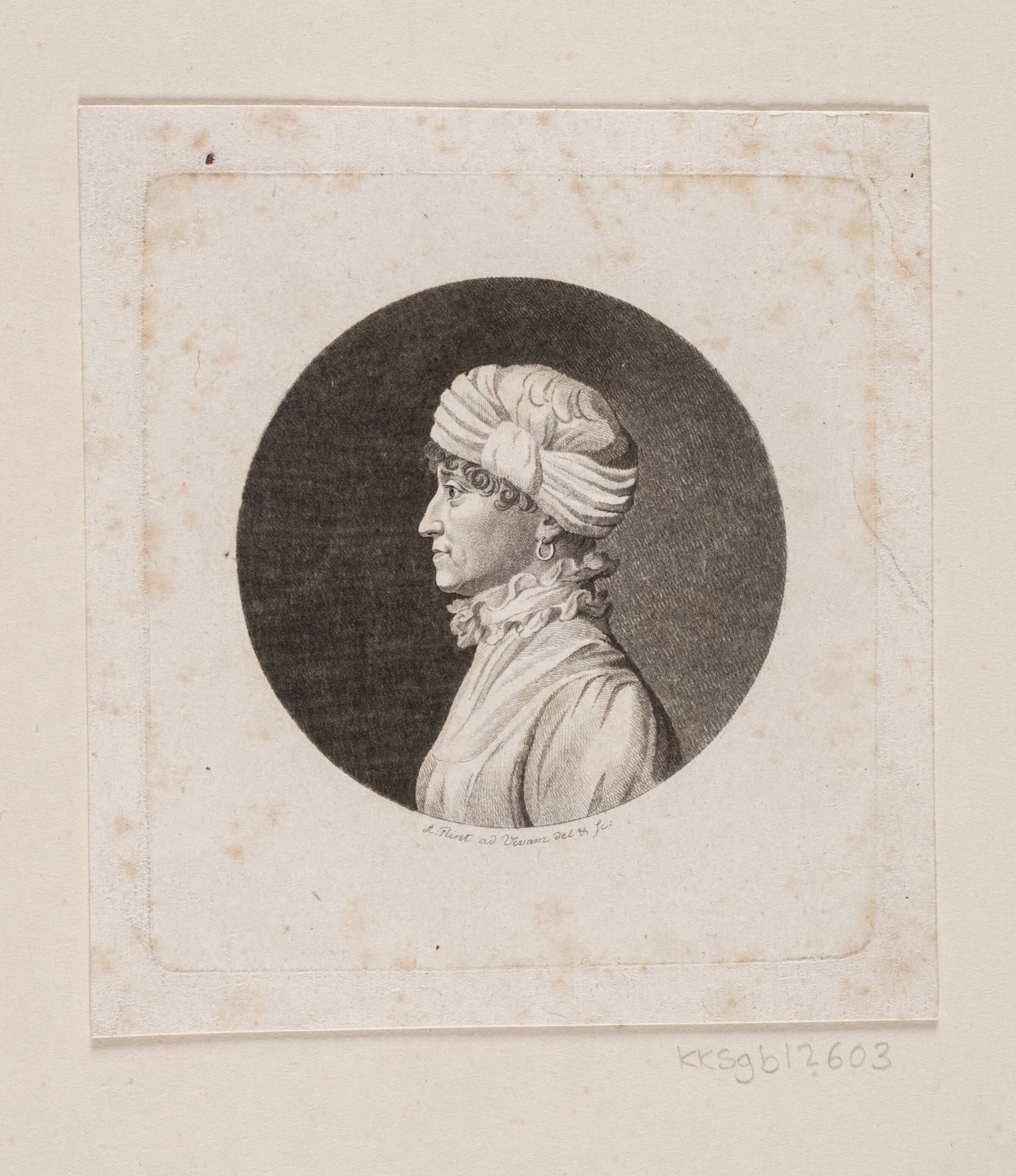 Ubekendt kvindeportræt, Andreas Flint, 1767-1824