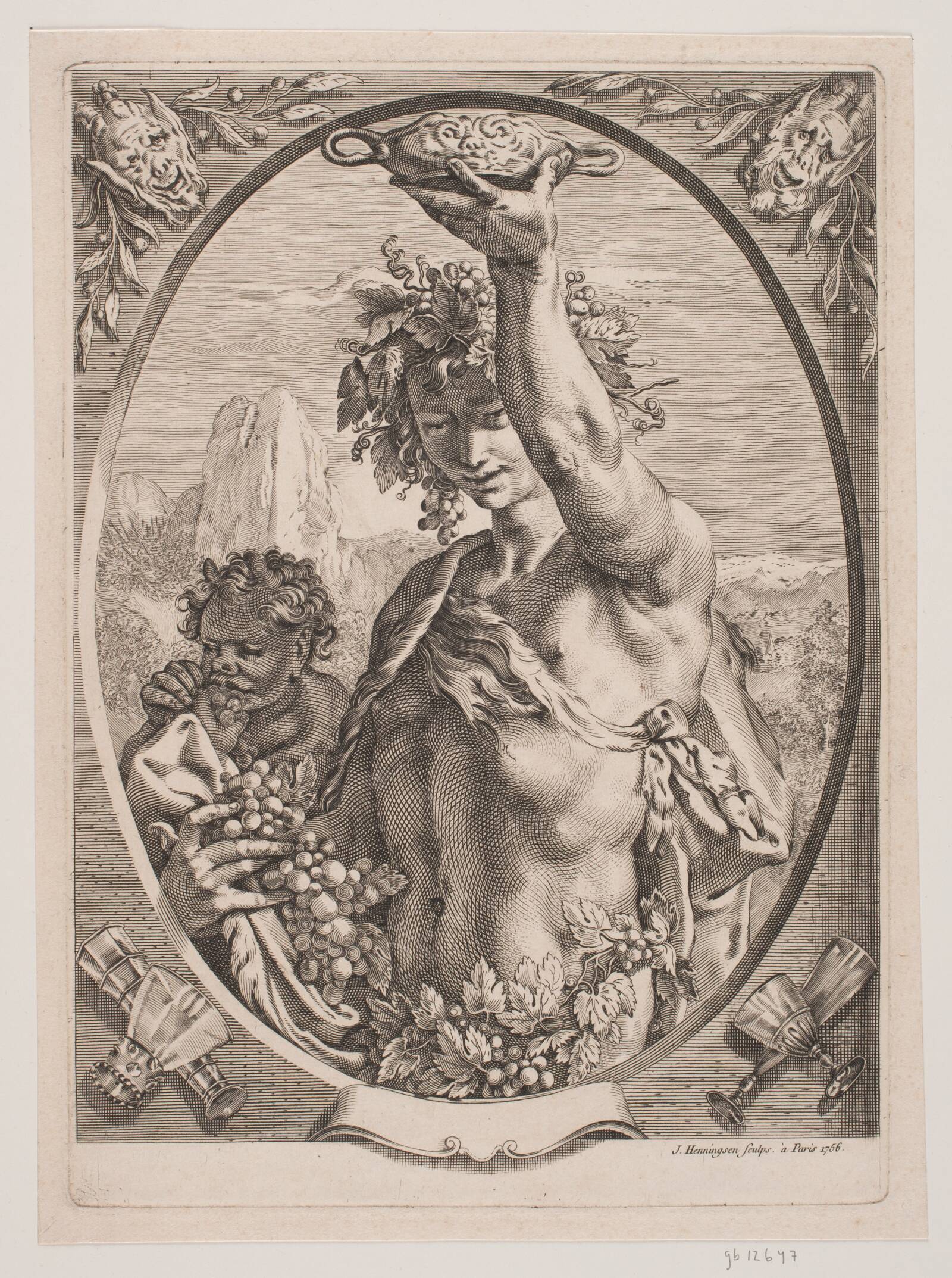 Bacchus, Isak Henningsen, 1756