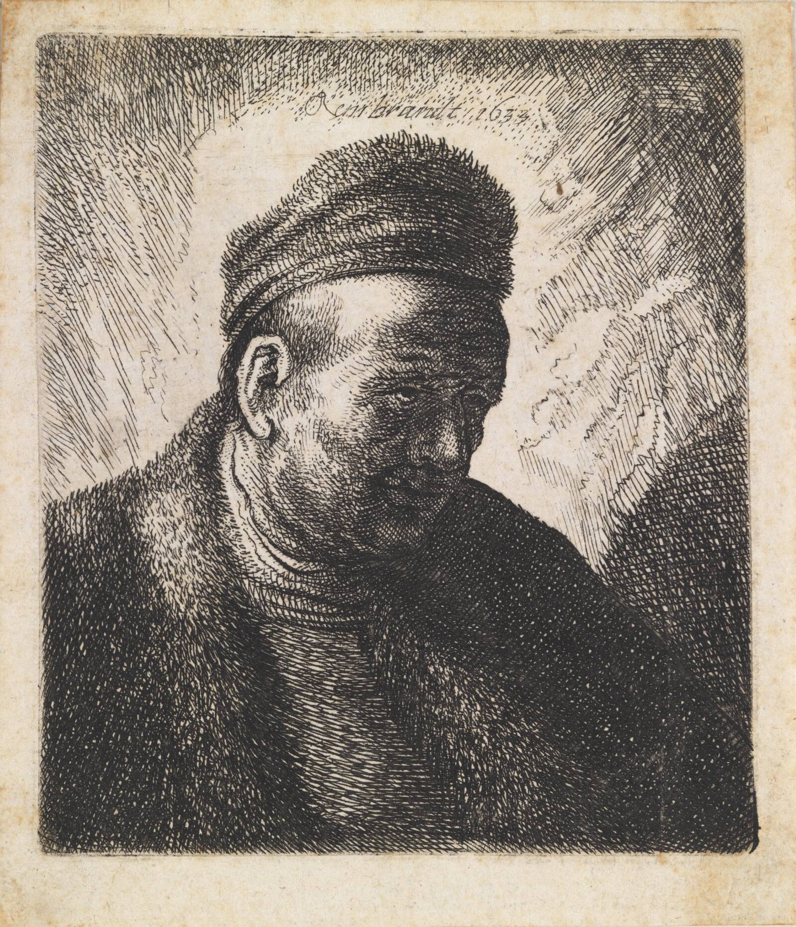 Mandshoved. Rembrandts fader, Ubekendt, 1633