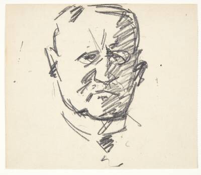 Studie til et portræt af professor, dr.med. Carl Lorentzen (1860-1932)