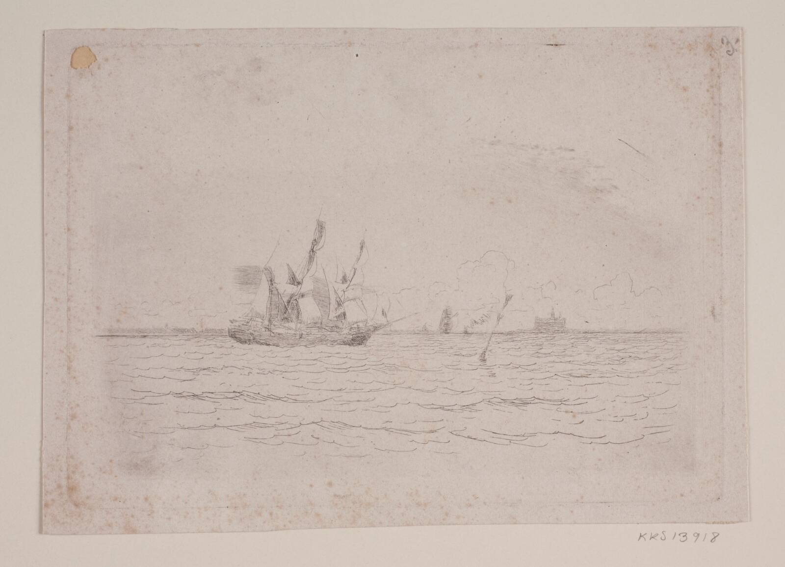 Skibe i sundet, Carl Locher, 1891