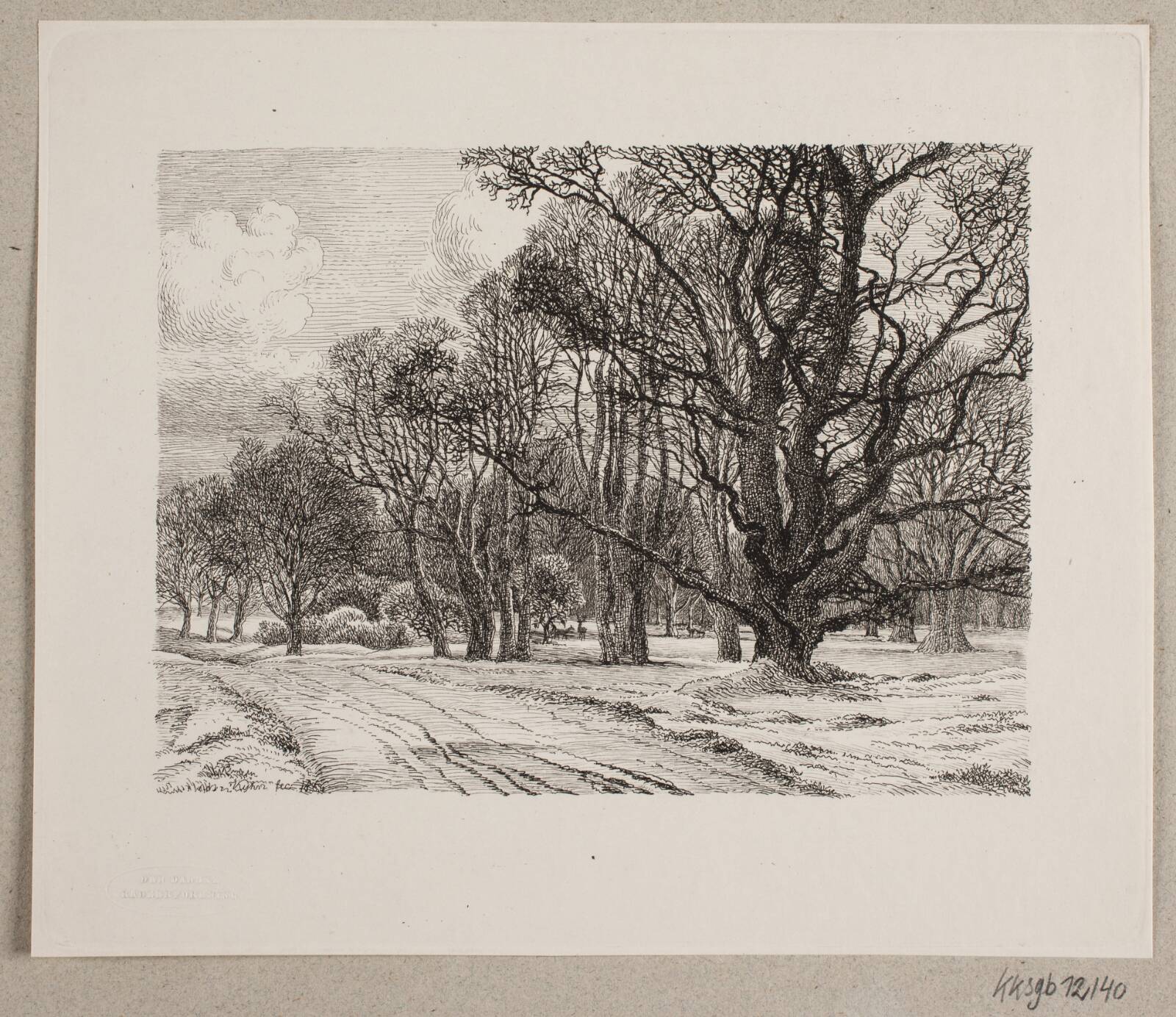 Vinter i skoven, Vilhelm Kyhn, 1866