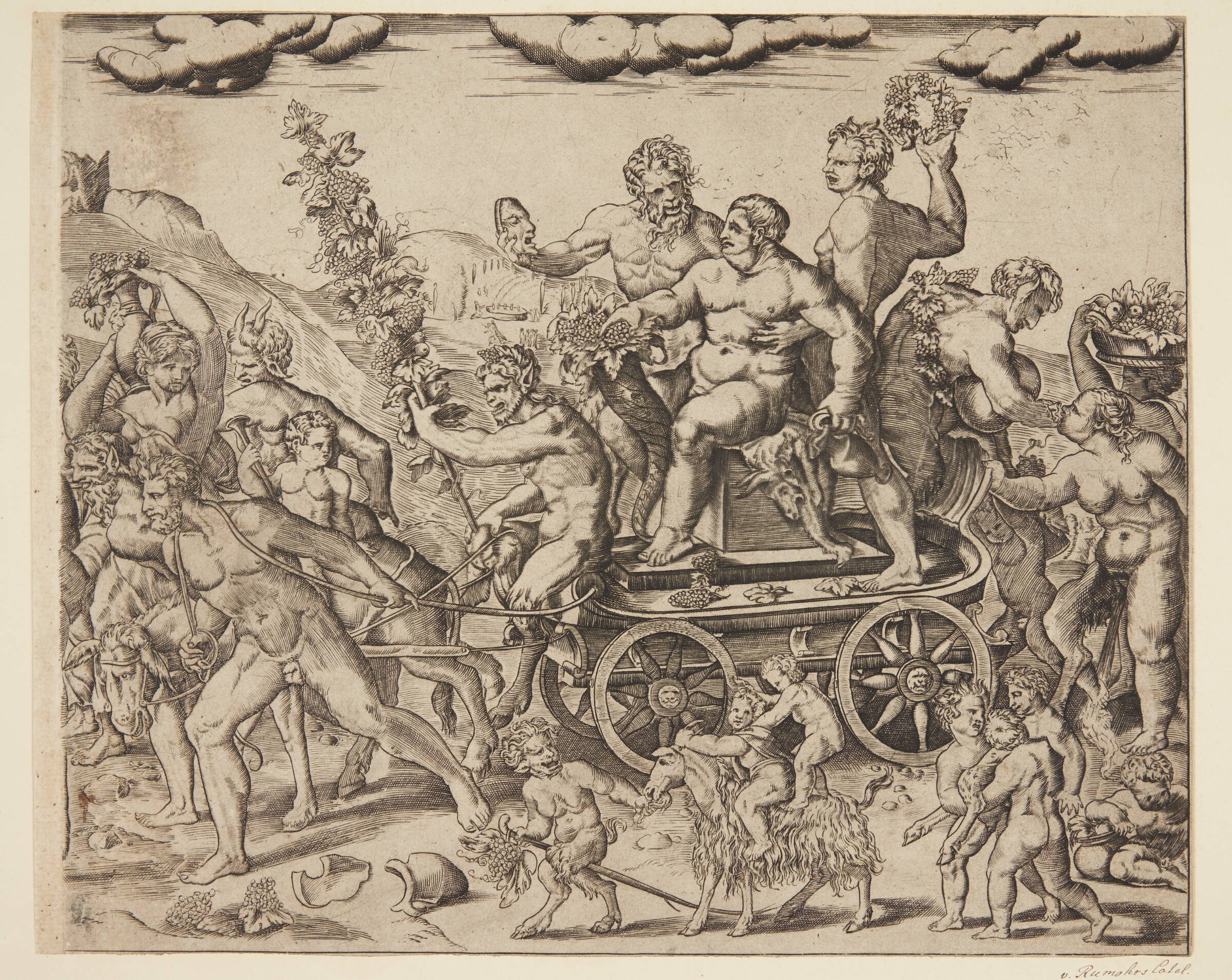 Bacchus' triumftog, Francesco Bertelli, 1594