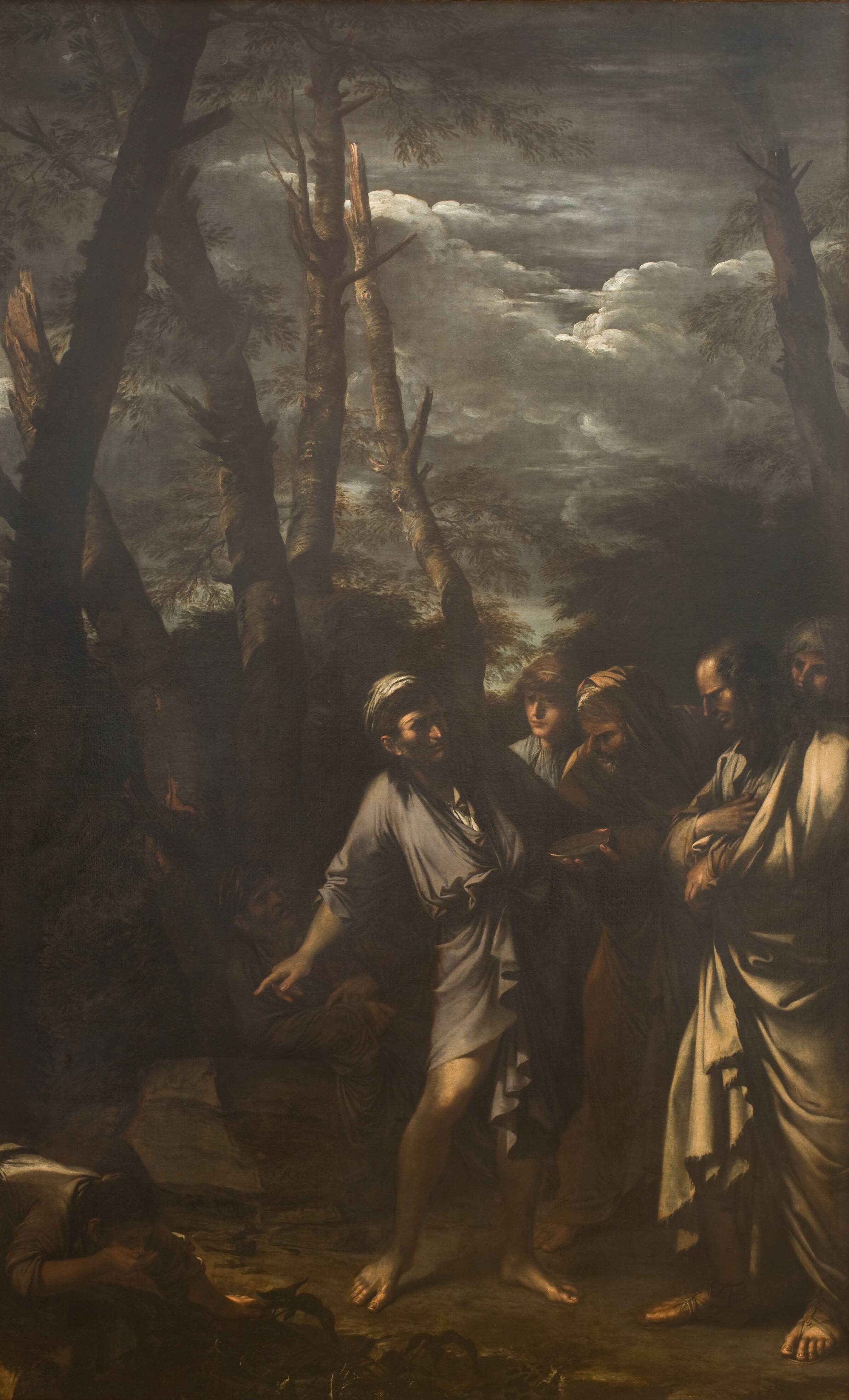 Diogenes, der bortkaster sin skål, Salvator Rosa, 1651