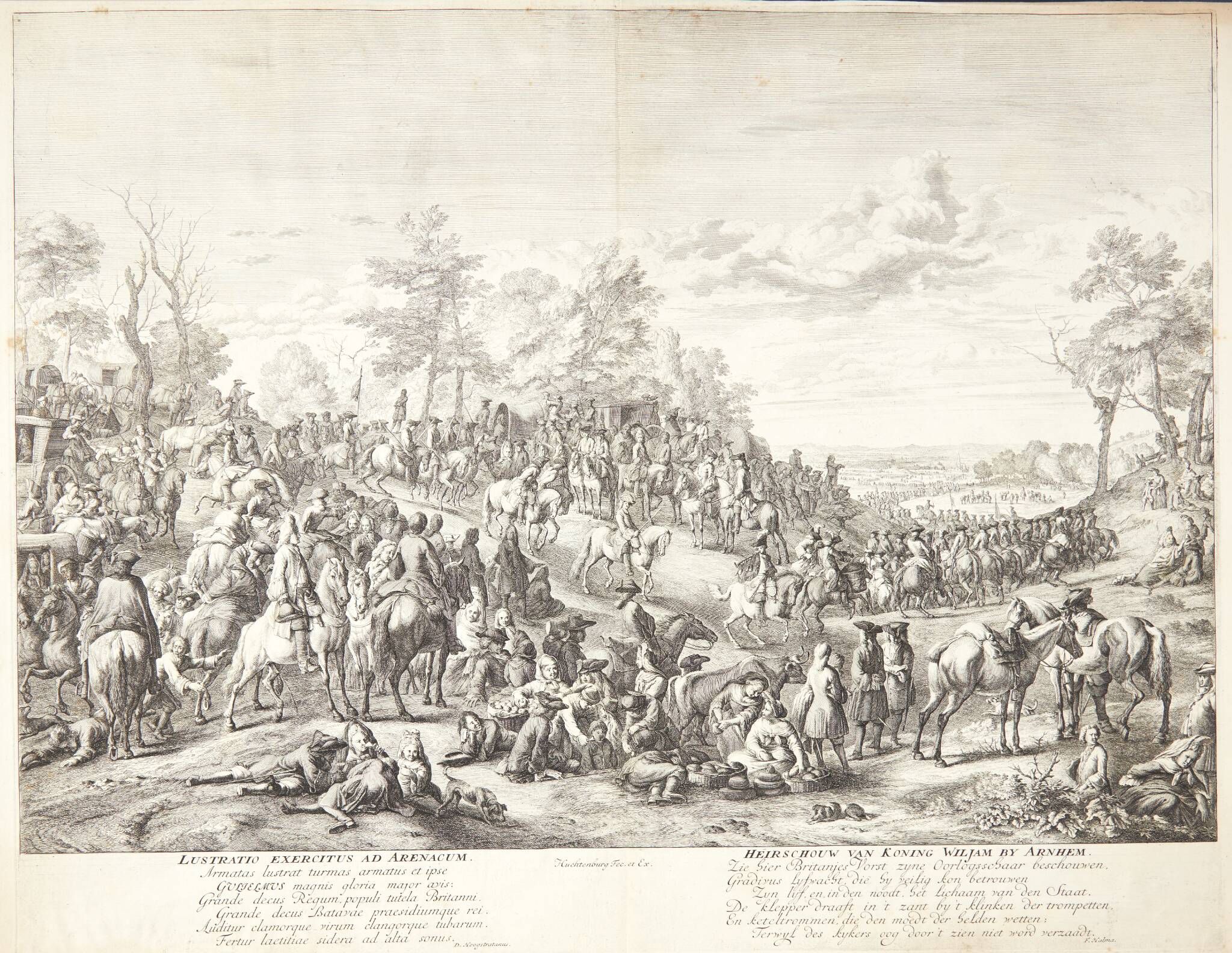 Vilhelm III inspicerer tropperne ved Arnhem