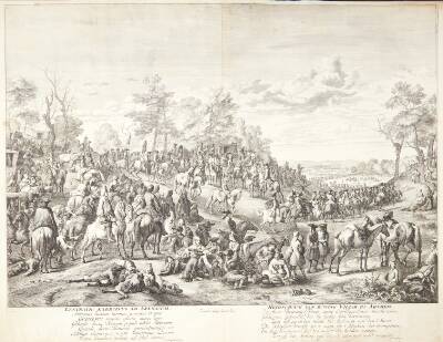 Vilhelm III inspicerer tropperne ved Arnhem