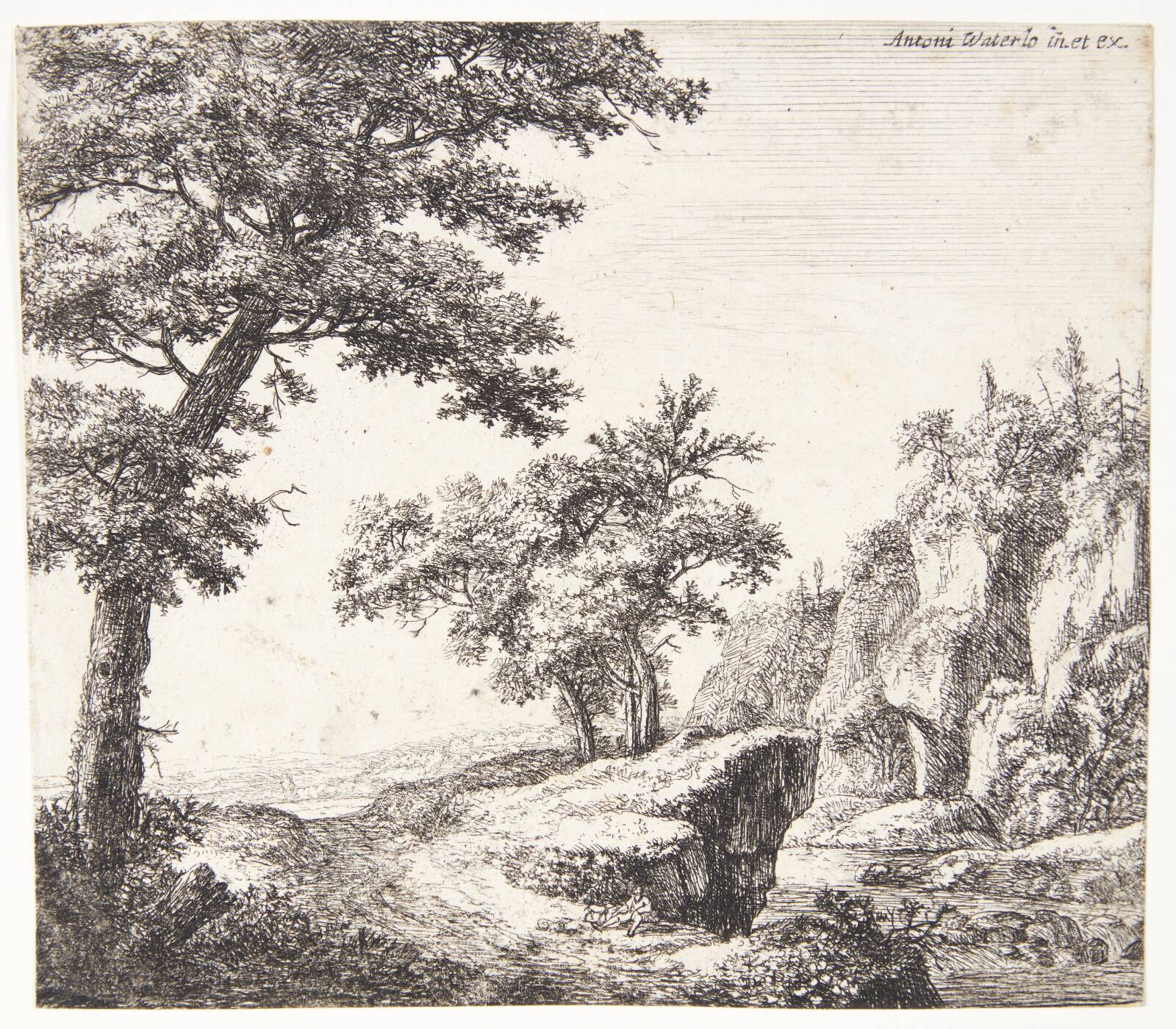 Flodlandskab, Anthonie Waterloo, 1610-1690