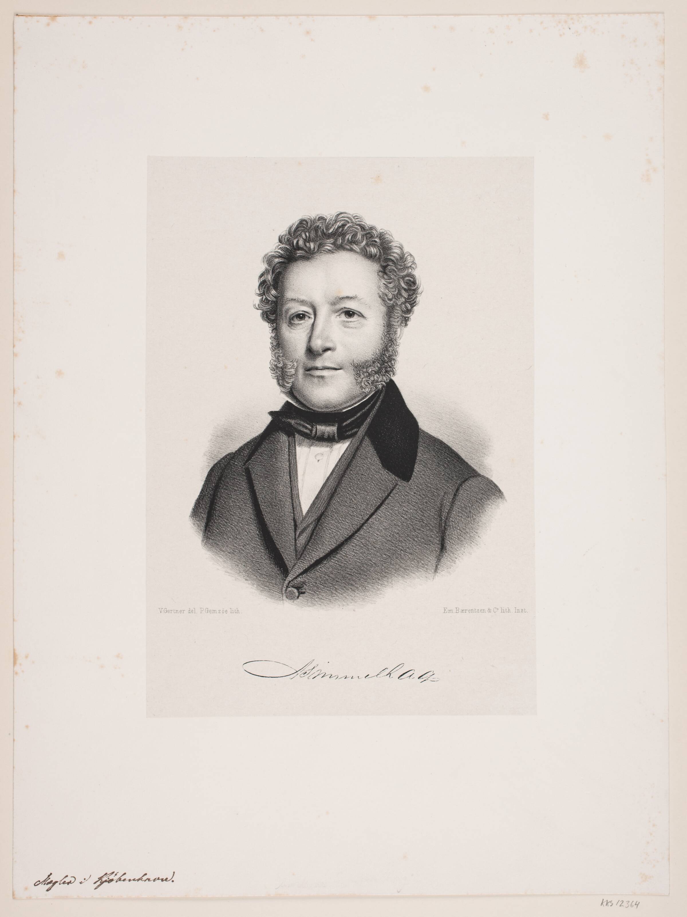 Andreas Simmelhag, Peter Henrik Gemzøe, 1861