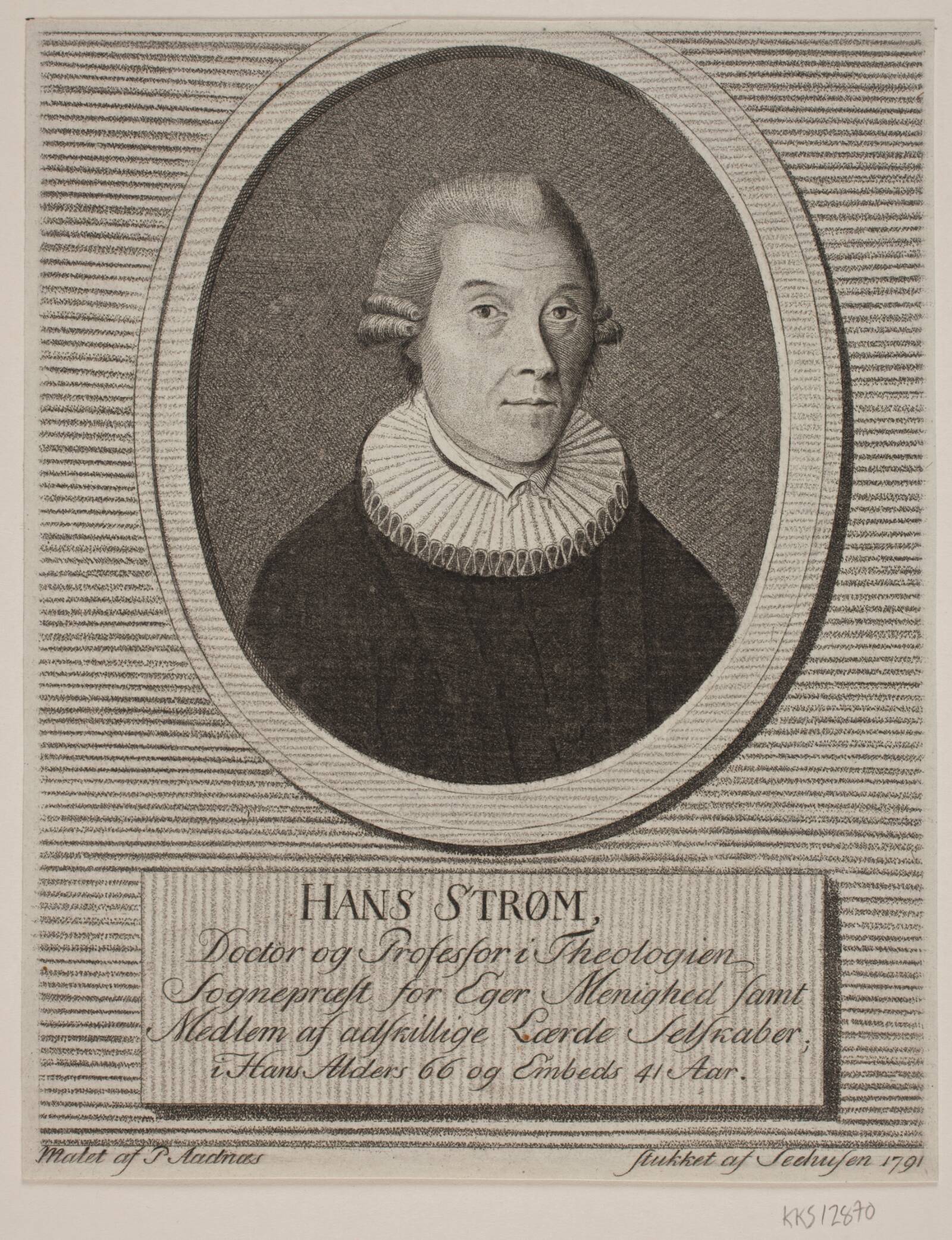 Hans Strøm, Johan Christoph Seehusen, 1791