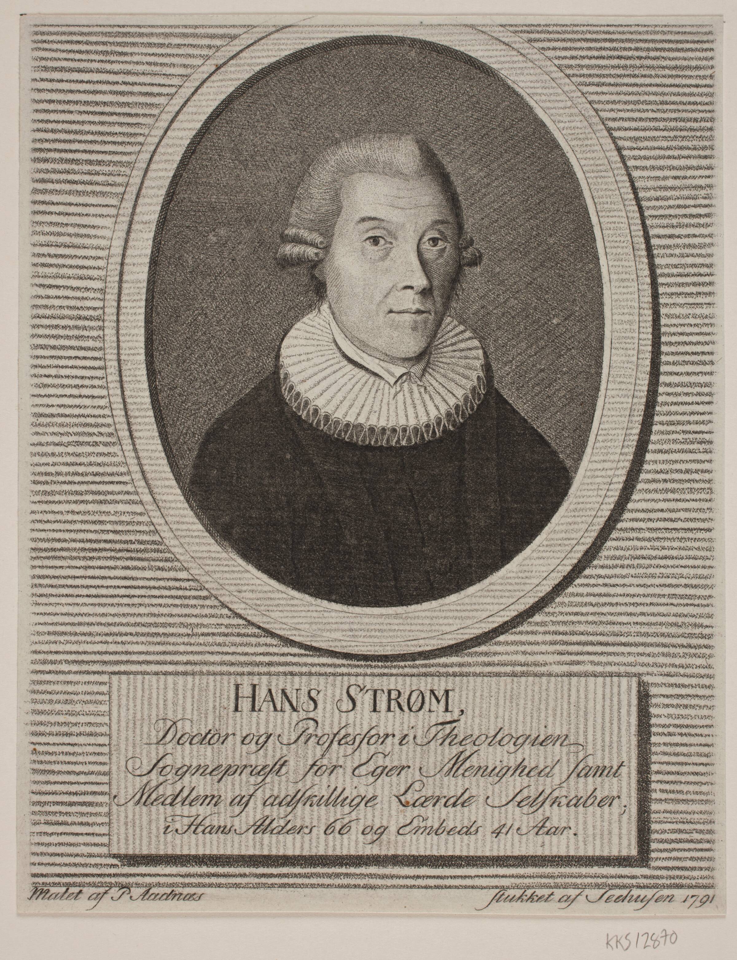 Hans Strøm, Johan Christoph Seehusen, 1791