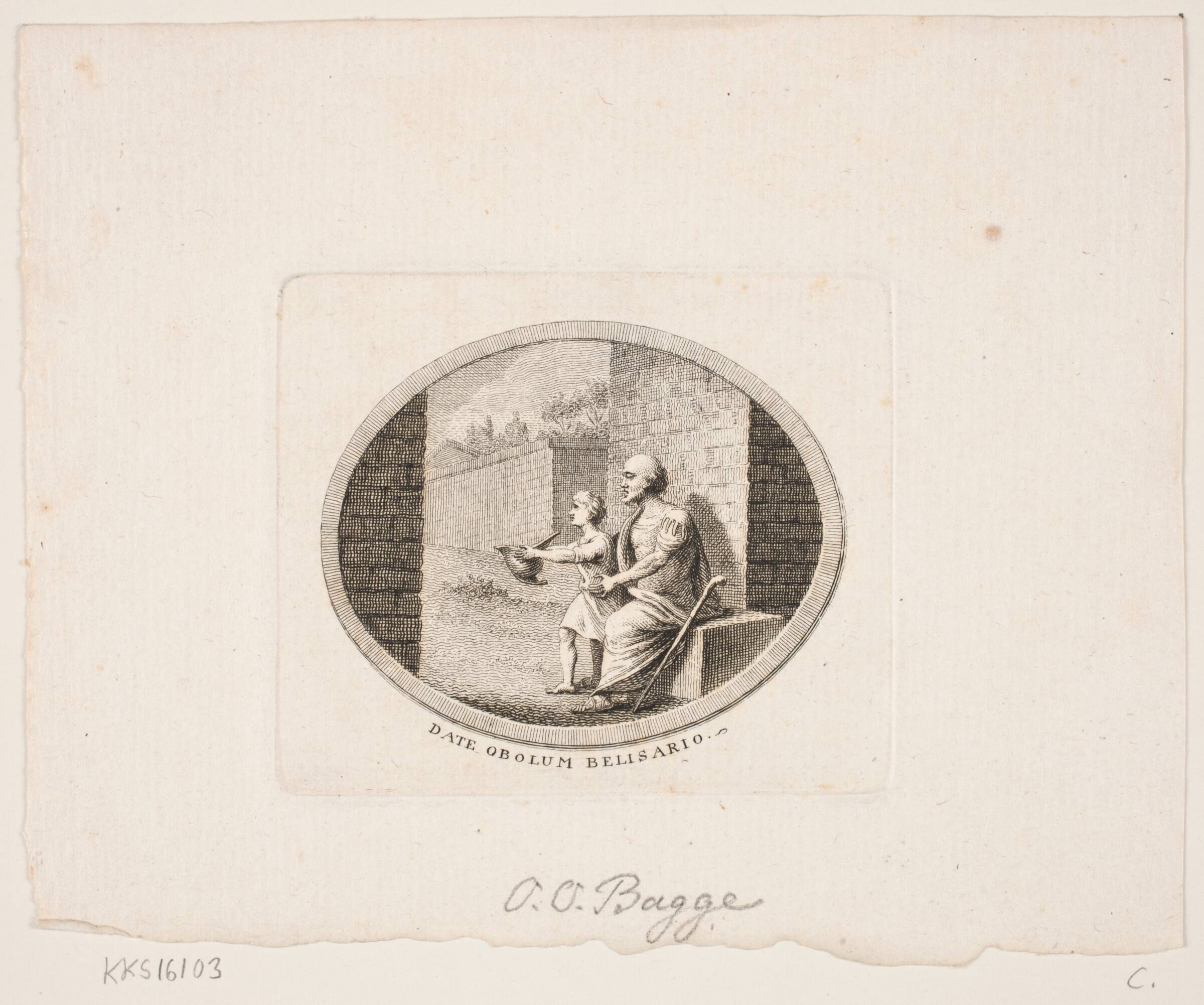 Den liggende Belisar, Oluf Olufsen Bagge, 1780-1836