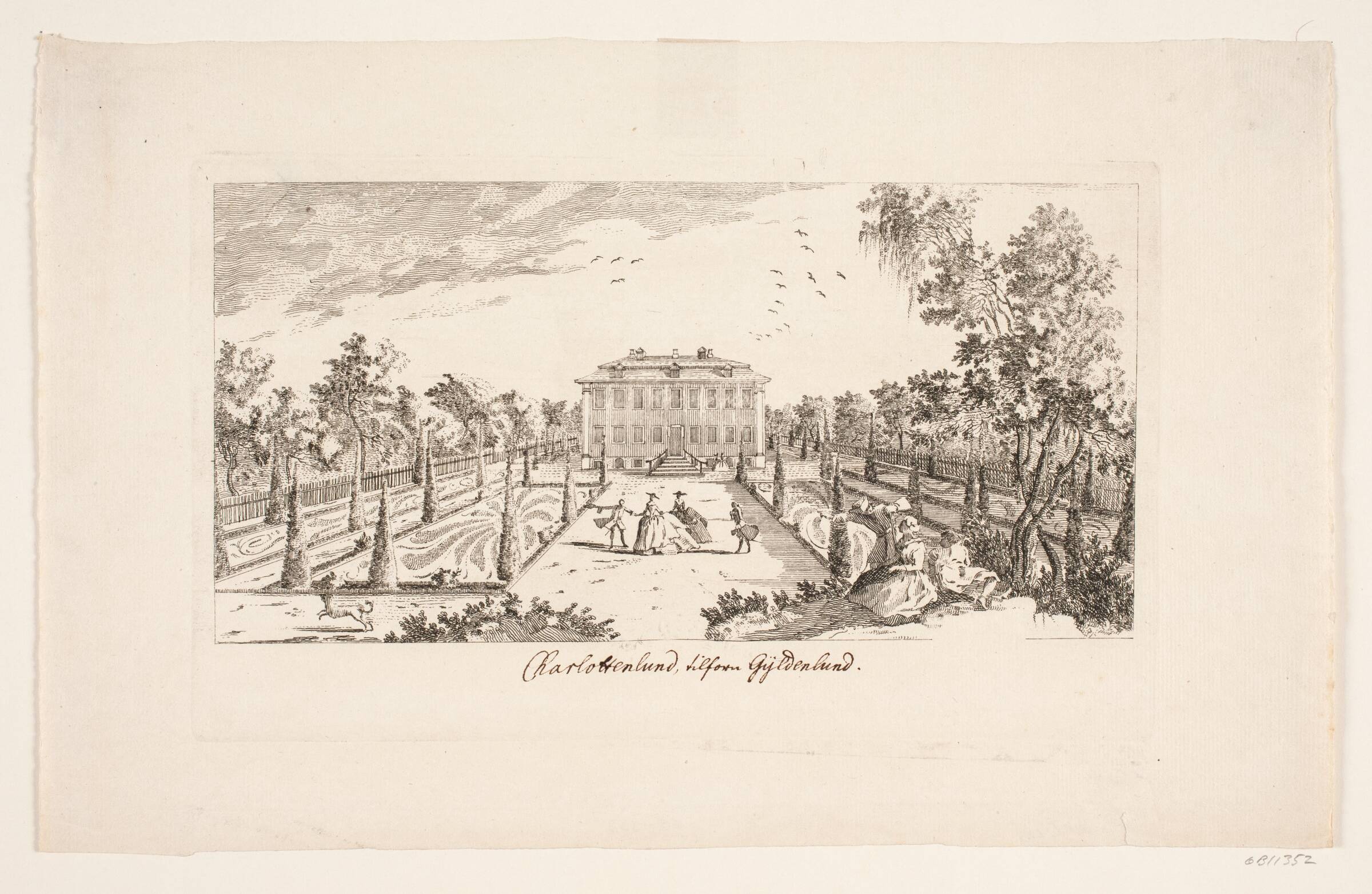 "Charlottenlund tilforn Gyldenlund", Bartholomæus Roque, 1740-1749