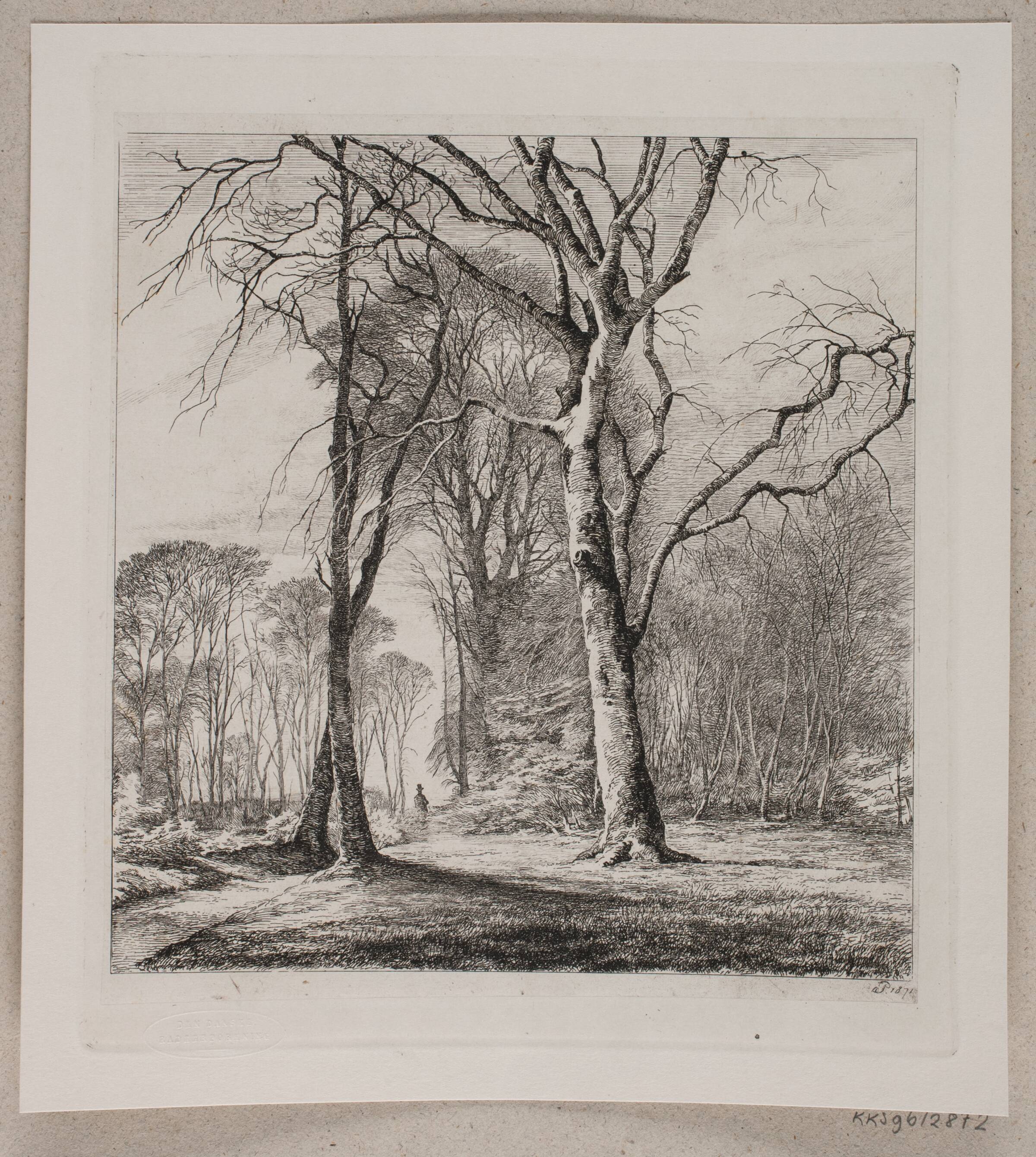 Vinter i skoven, Edvard Petersen, 1871