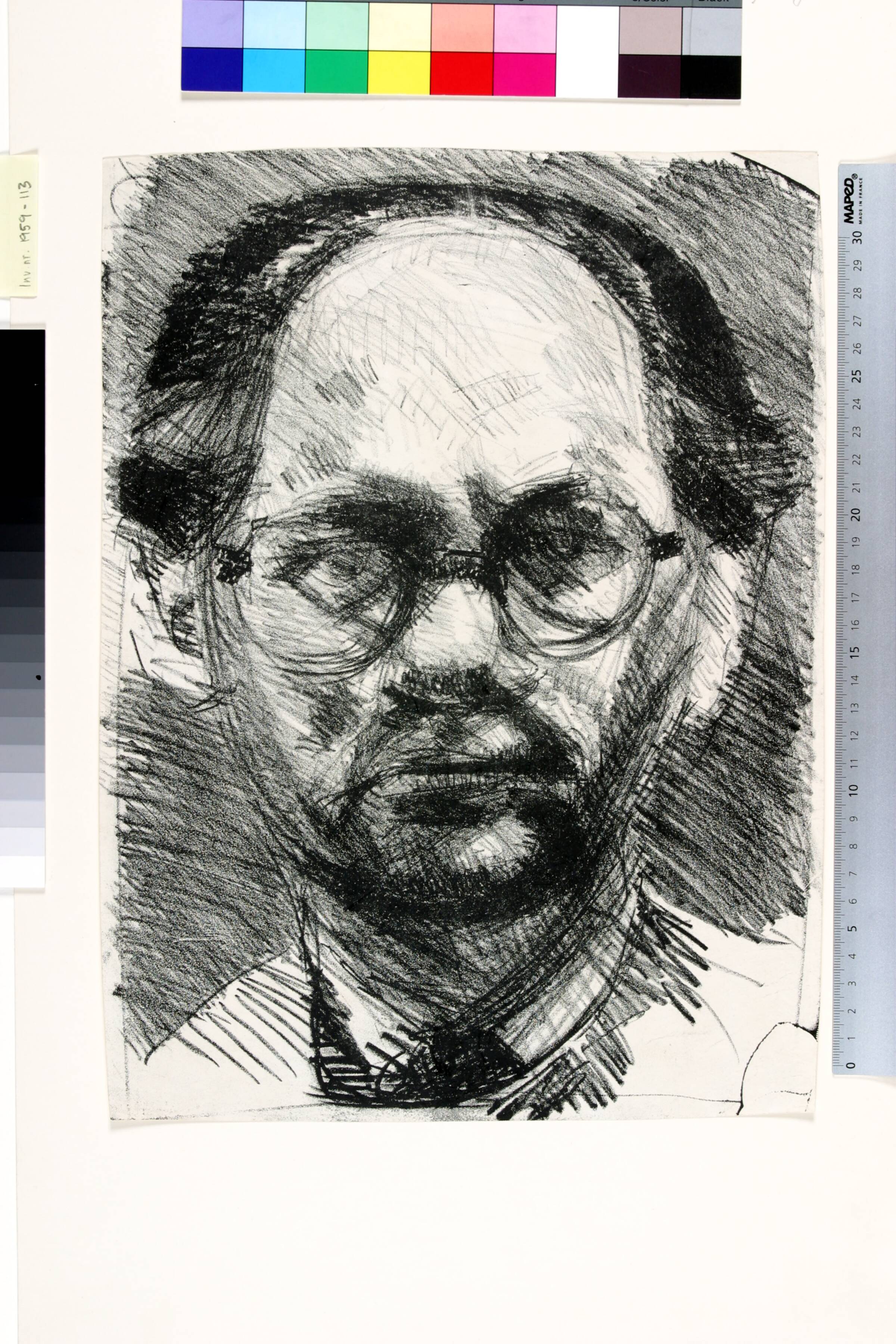 Selvportræt, Holger J. Jensen, 1947-1949