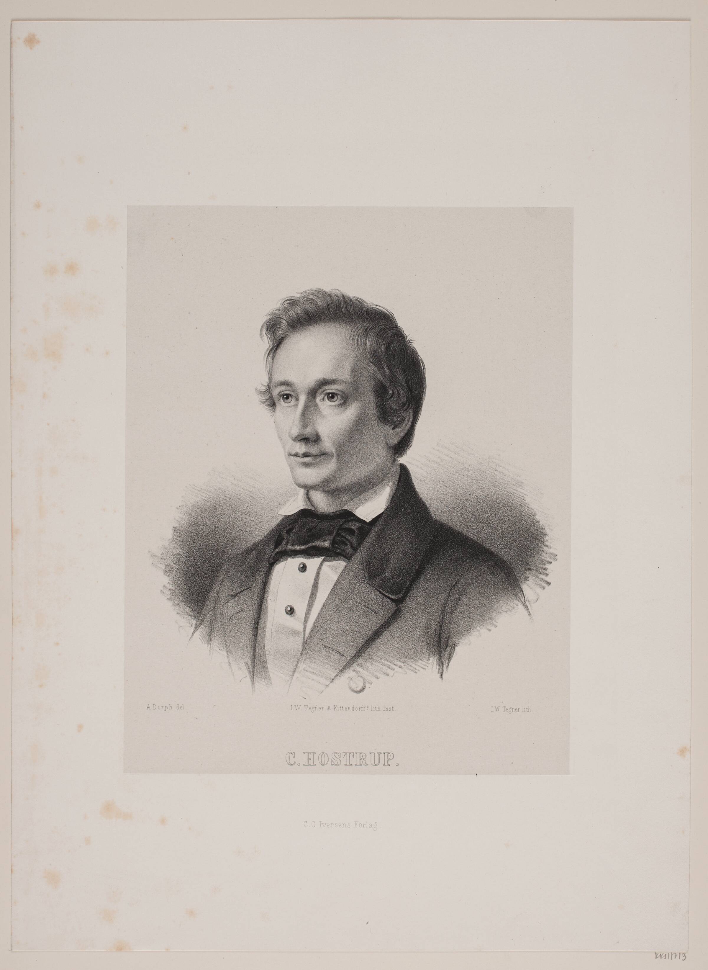 Christian Hostrup, Isac Wilhelm Tegner, 1852
