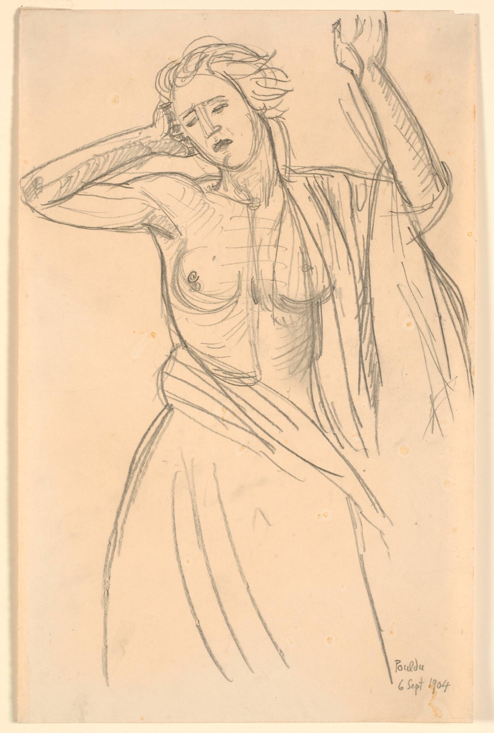 Halvt draperet kvindeskikkelse, J.F. Willumsen, 1904