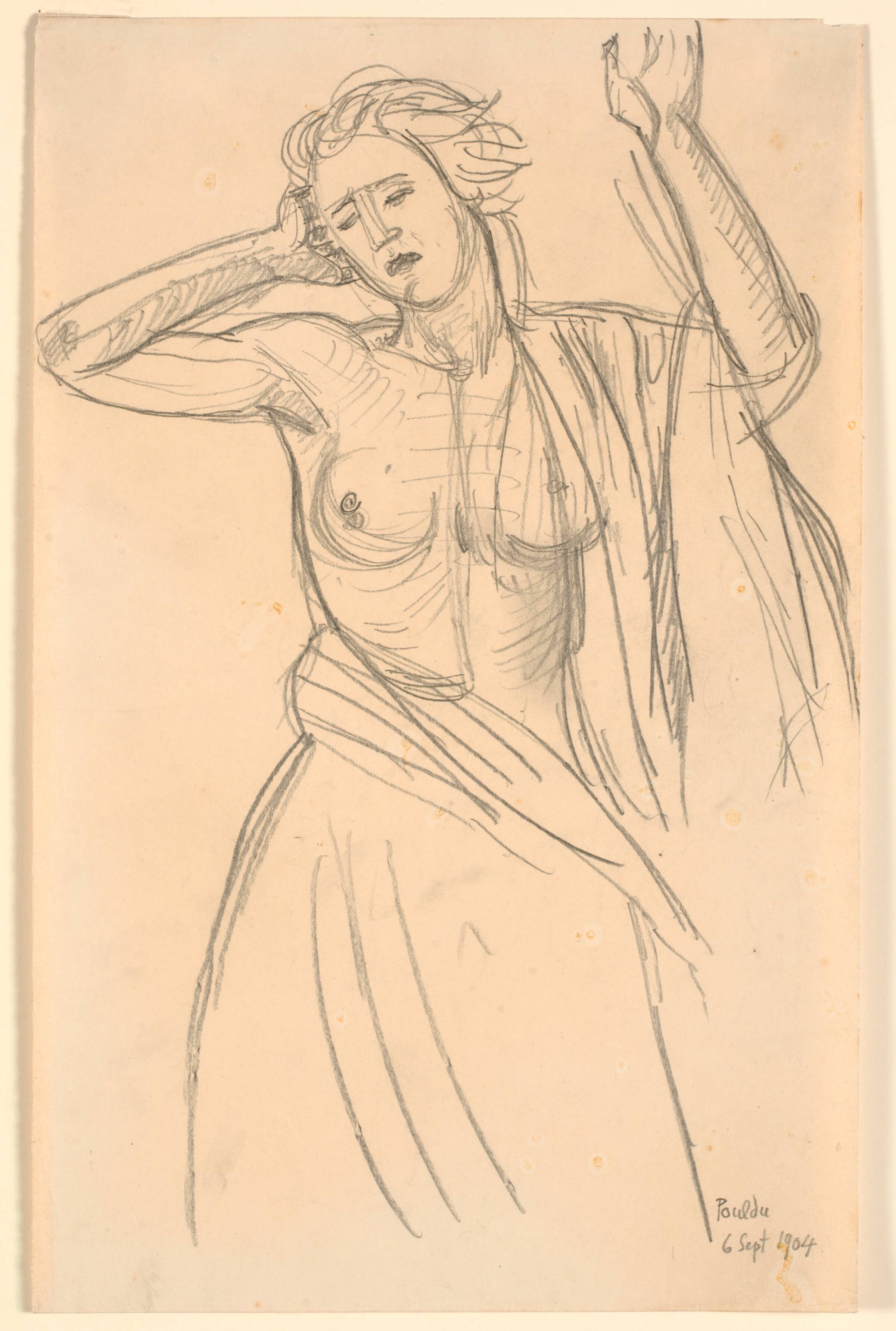 Halvt draperet kvindeskikkelse, J.F. Willumsen, 1904