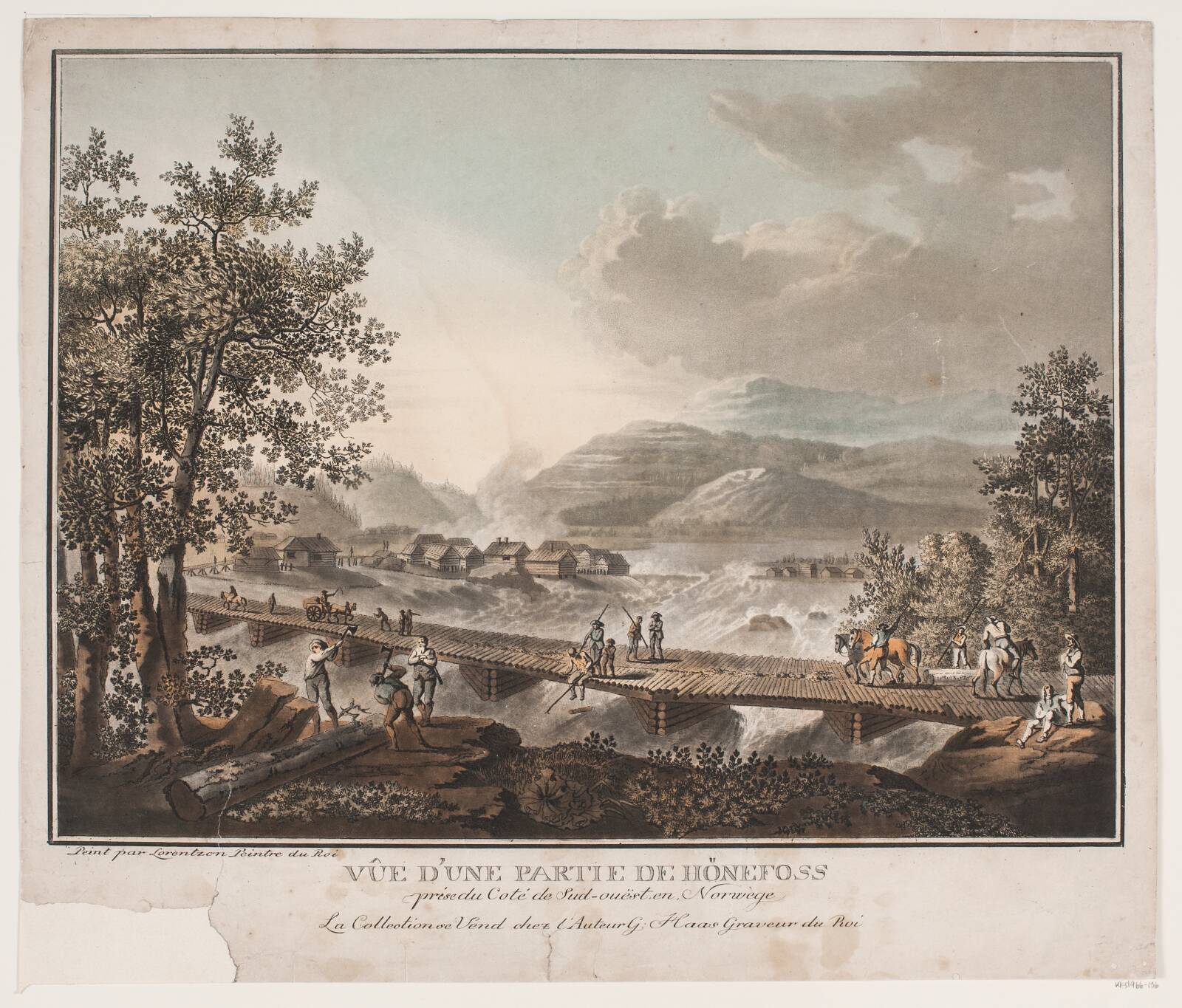 Vue d'une partie de Hönefoss, Georg Haas, 1788-1792